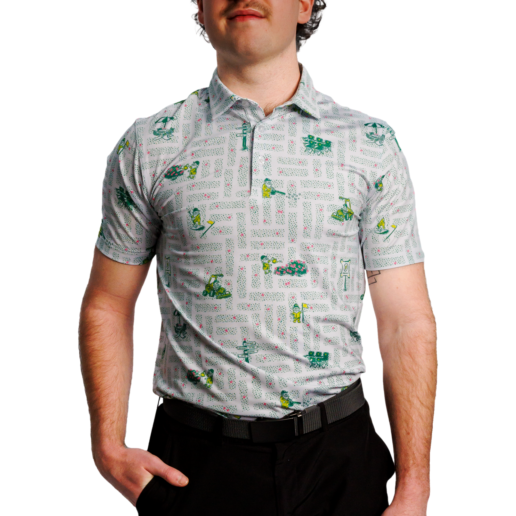 Grounds Crew Men's Short Sleeve Golf Polo Shirt