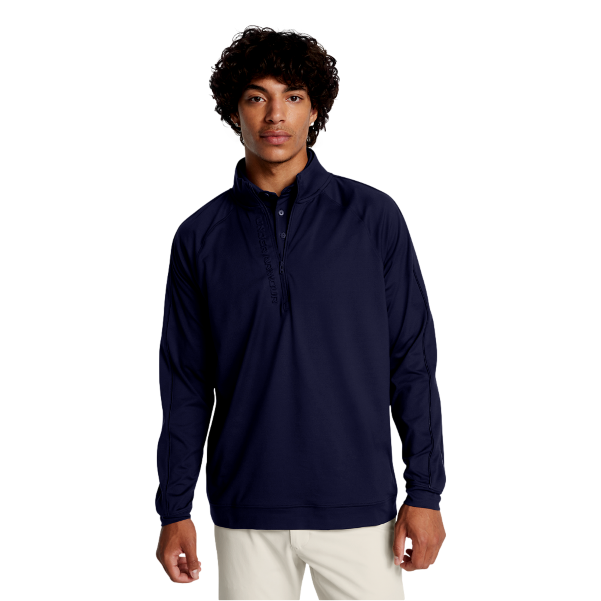 Under Armour UA Drive Storm SweaterFleece Quarter Zip, Black/White, XXL
