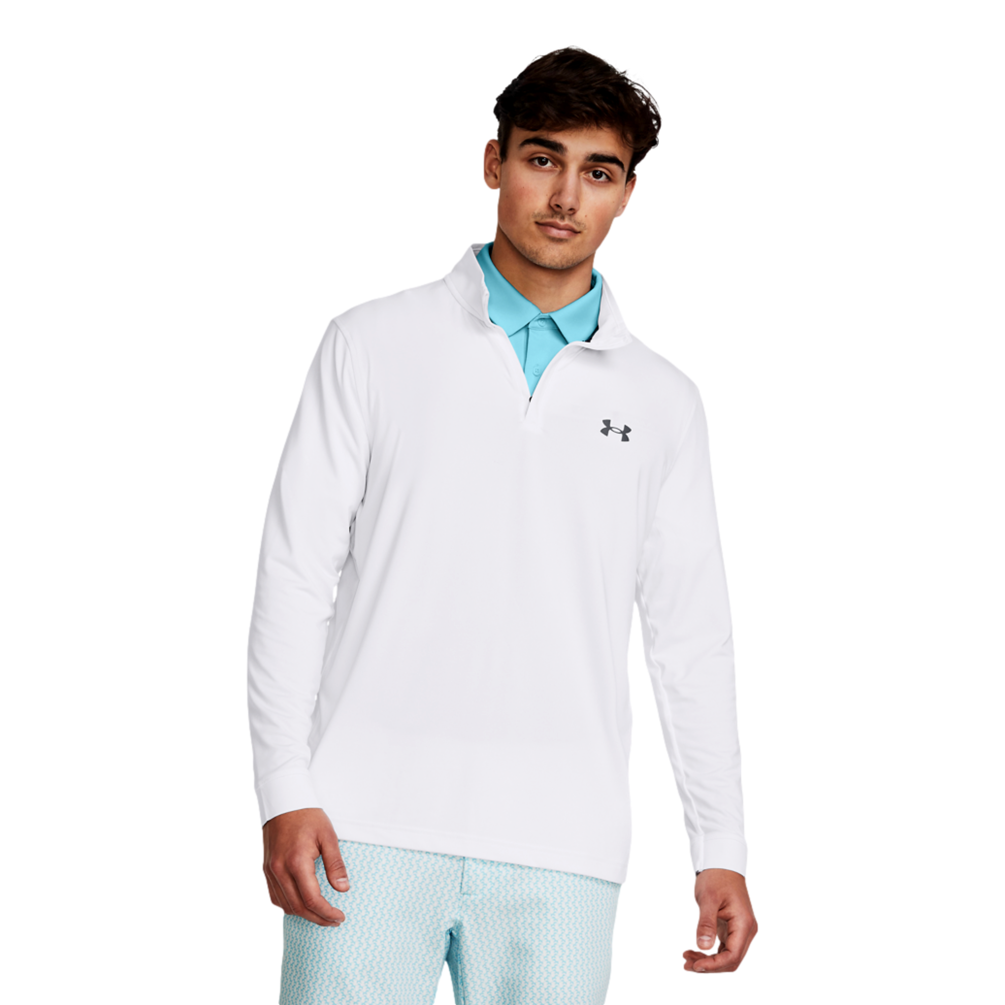 Under Armour UA Playoff Quarter Zip, White, M
