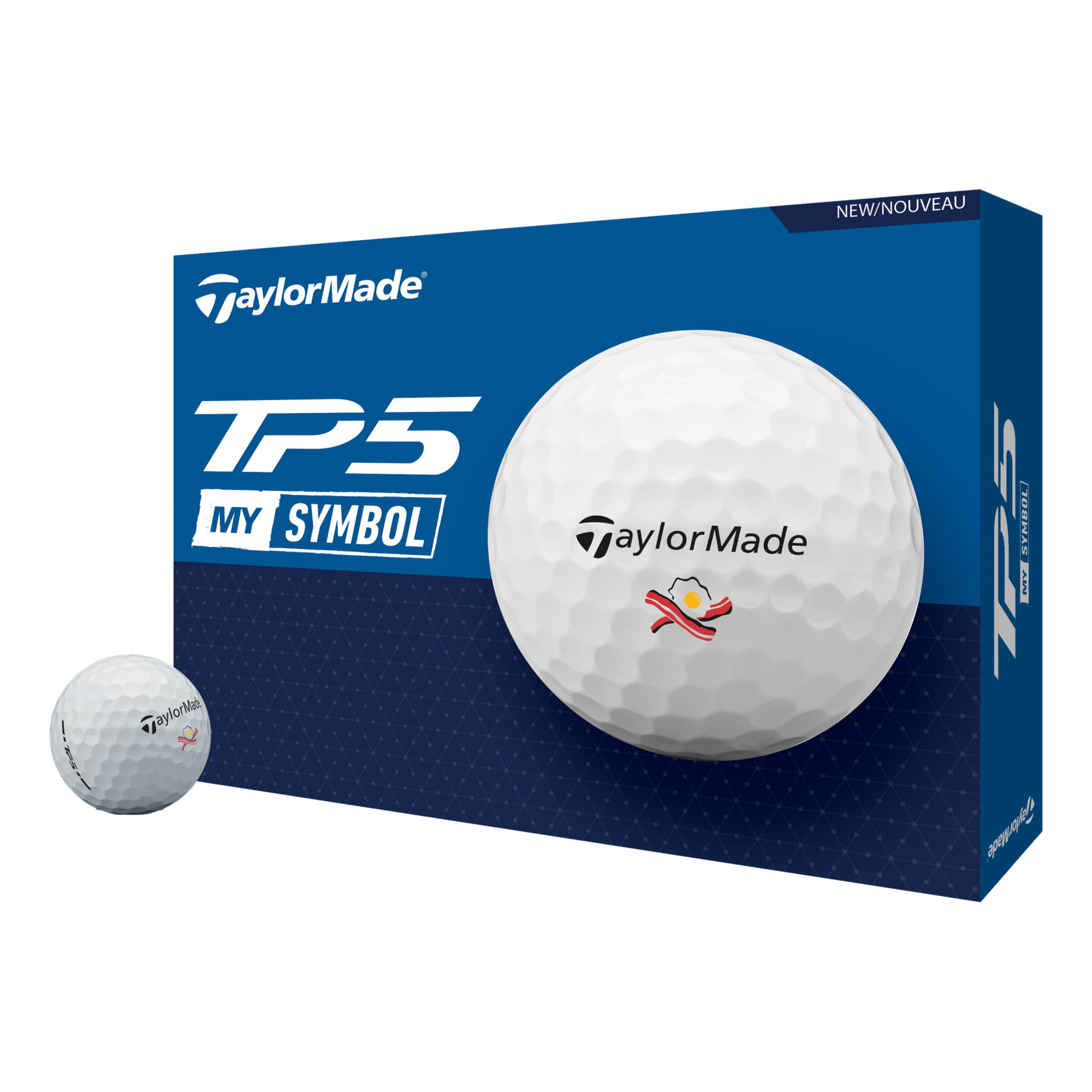 TP5 MySymbol Bacon and Eggs 2024 Golf Balls
