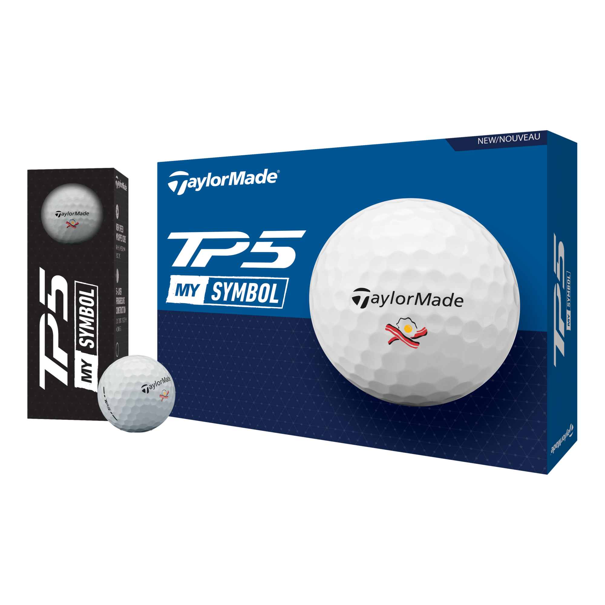 TP5 MySymbol Bacon and Eggs 2024 Golf Balls