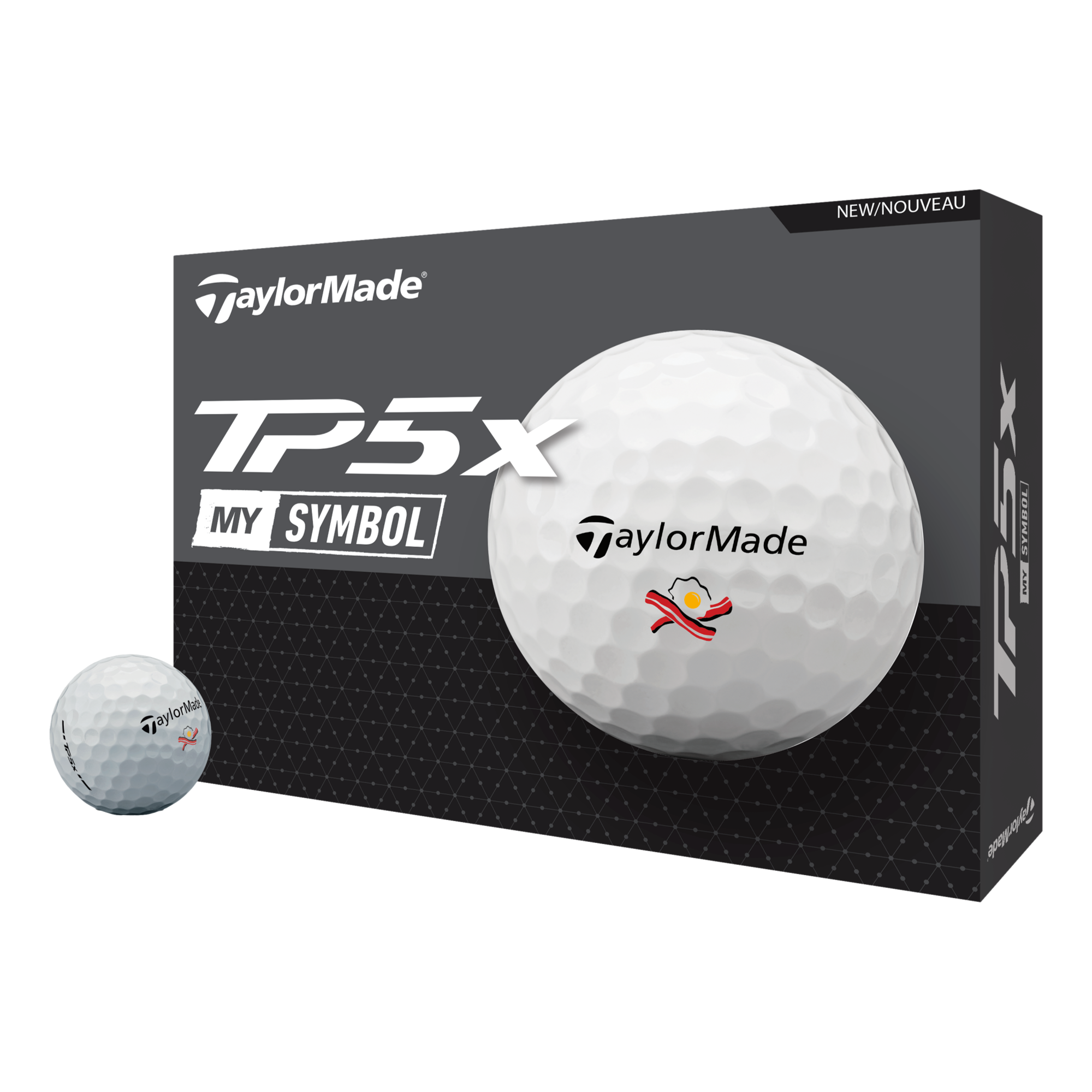 TP5x MySymbol Bacon and Eggs 2024 Golf Balls