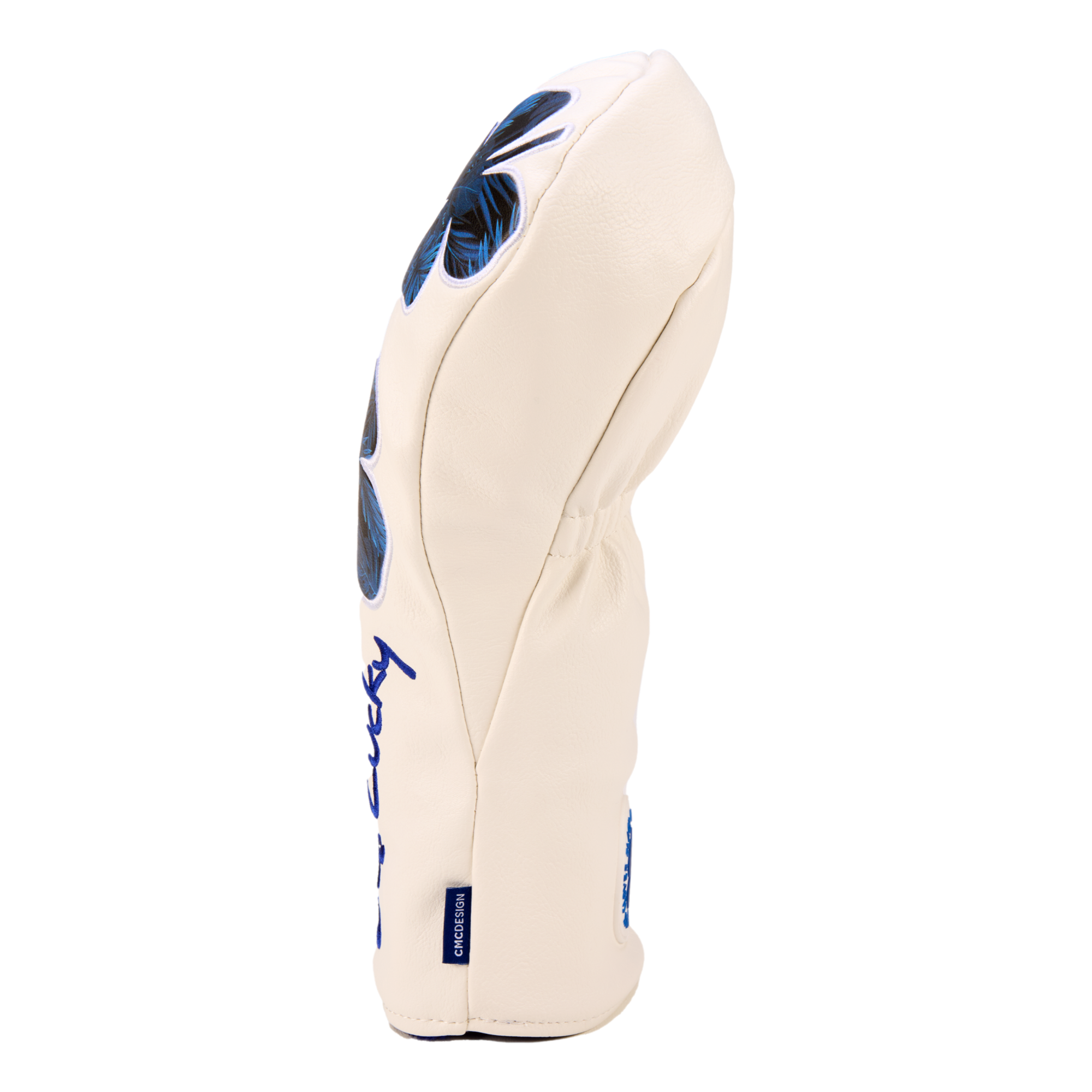 CMC Design Live Lucky White & Navy Flower Clover Driver Headcover