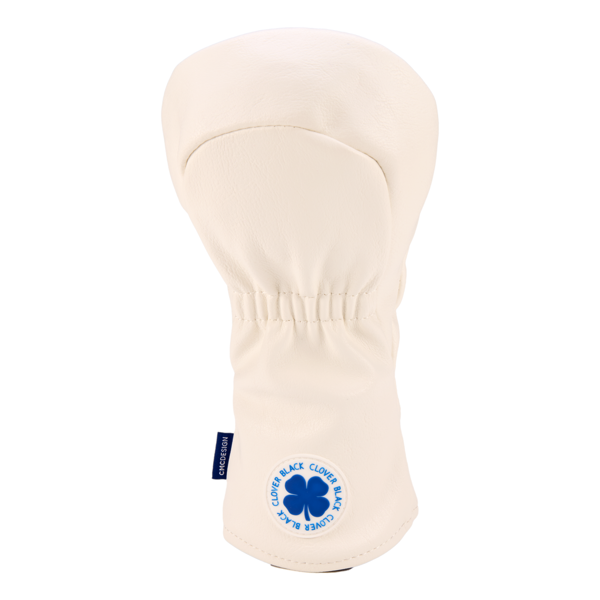Live Lucky White & Navy Flower Clover Fairway Wood Headcover