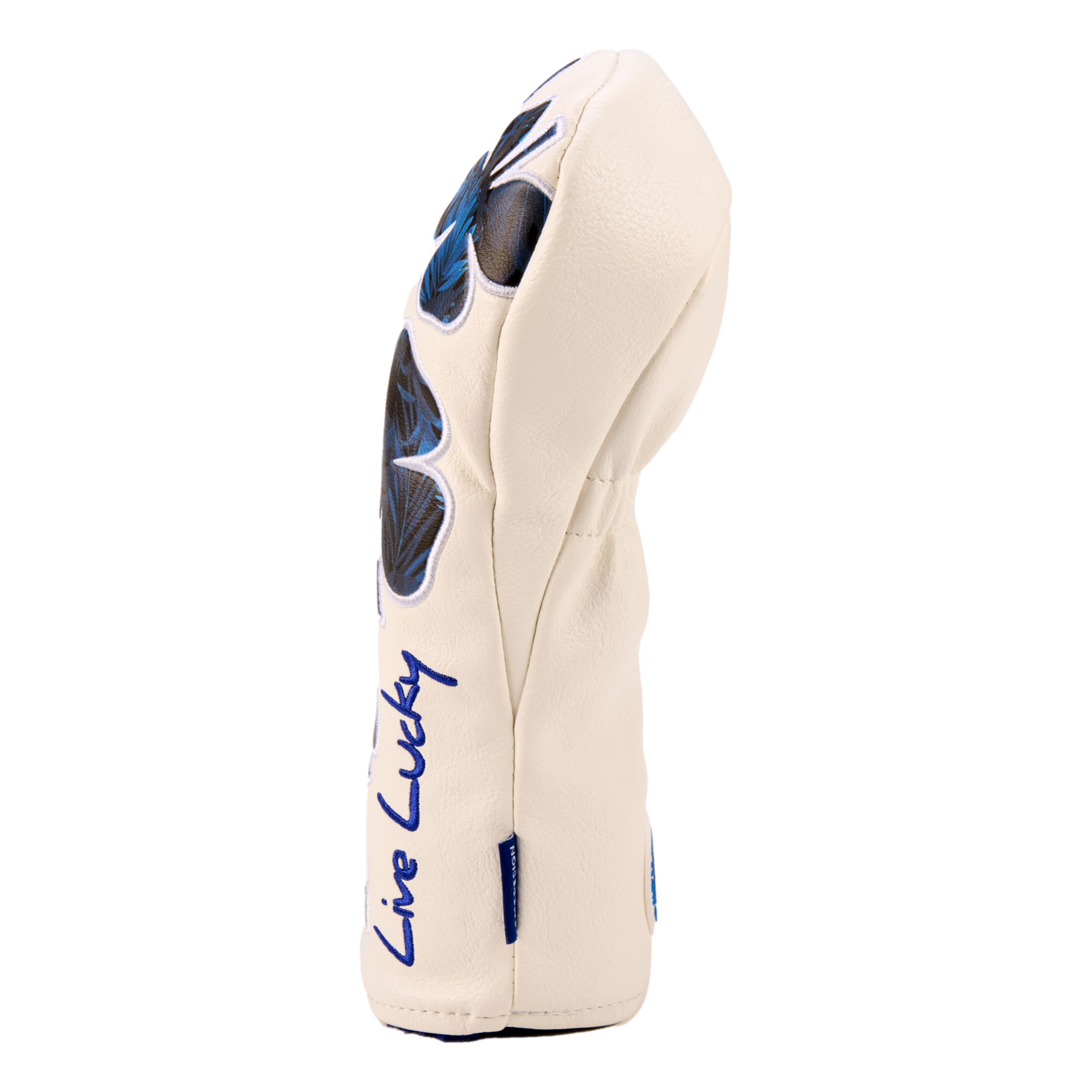 CMC Design Live Lucky White & Navy Flower Clover Hybrid Headcover