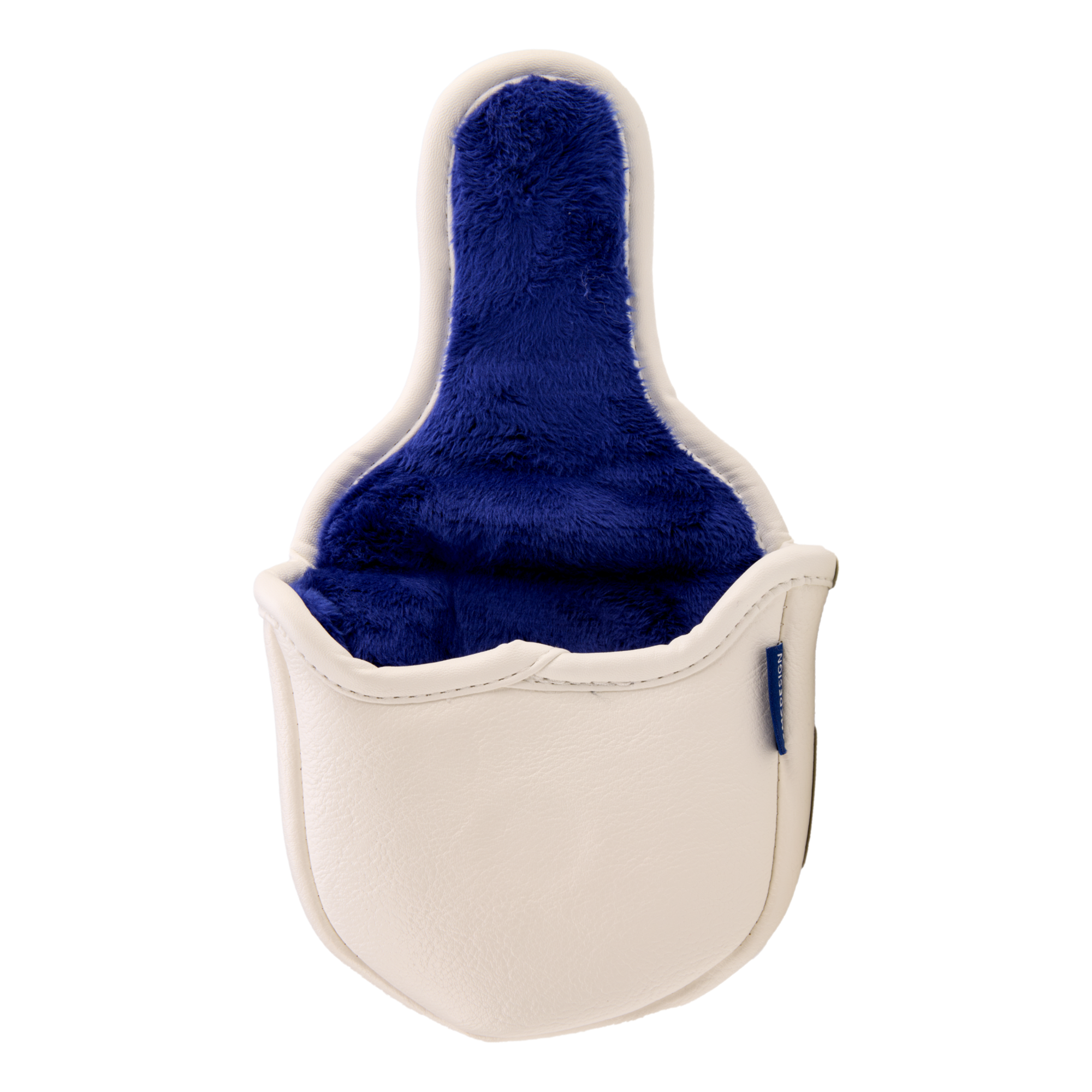 Live Lucky White & Navy Flower Clover Mallet Putter Headcover