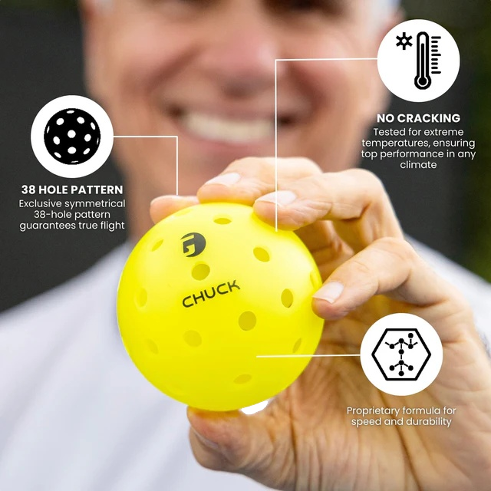 Chuck Outdoor Pickleball 3-Pack