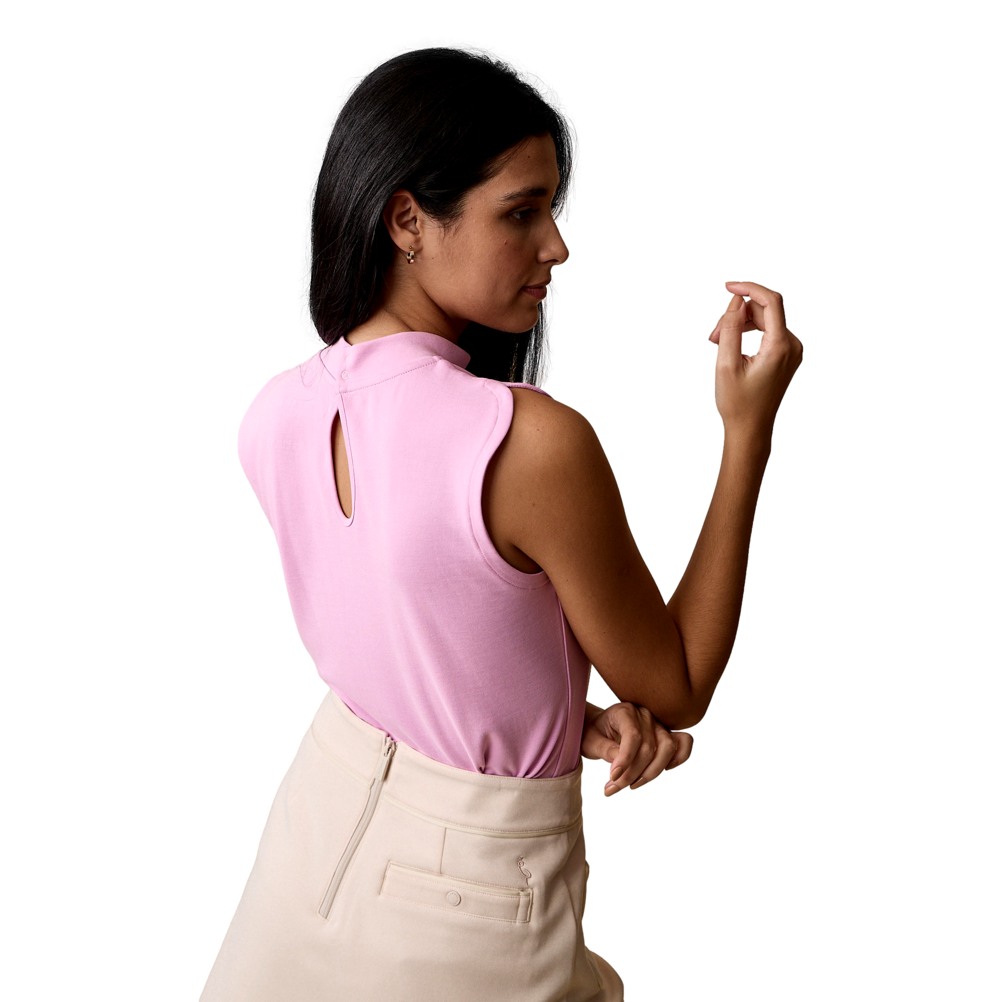 Keyhole Women's Sleeveless Golf Shirt