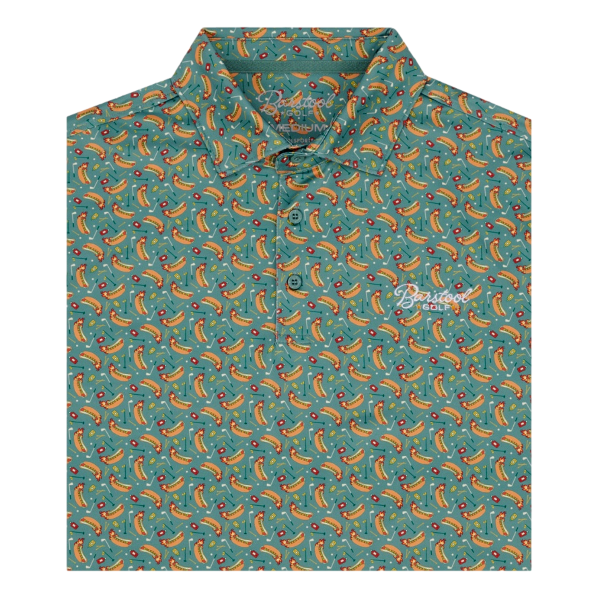 Dogs At The Turn Men's Short Sleeve Golf Polo Shirt