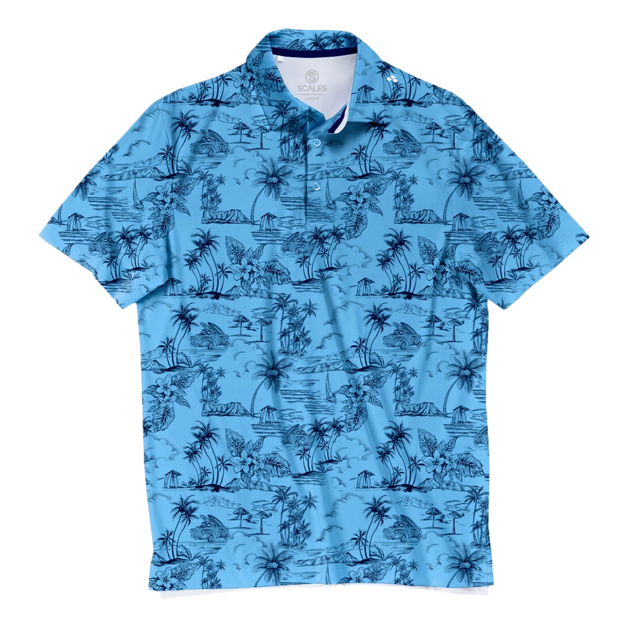 Old Skool Men's Short Sleeve Golf Polo Shirt