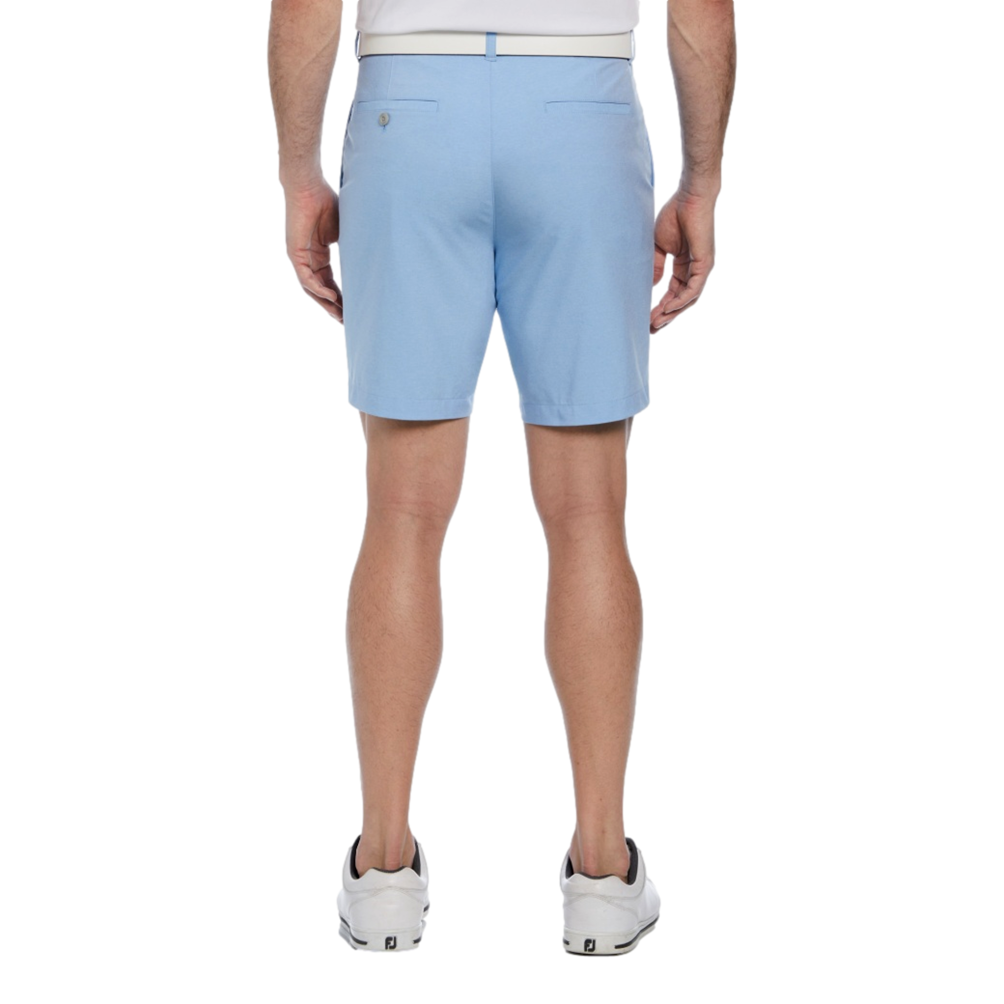 Flat Front Men's Heathered Active Waistband 8" Golf Shorts