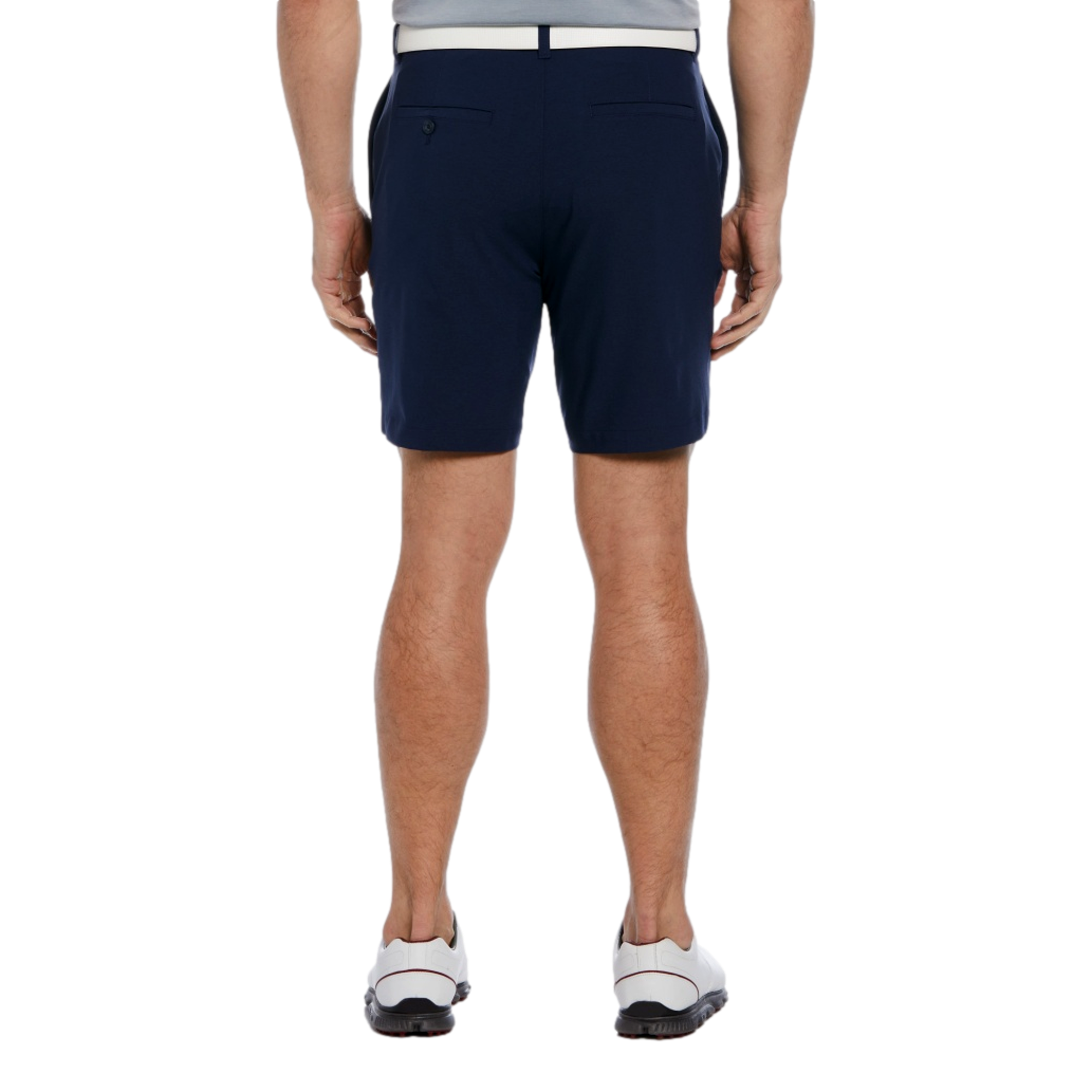 Flat Front Men's Heathered Active Waistband 8" Golf Shorts