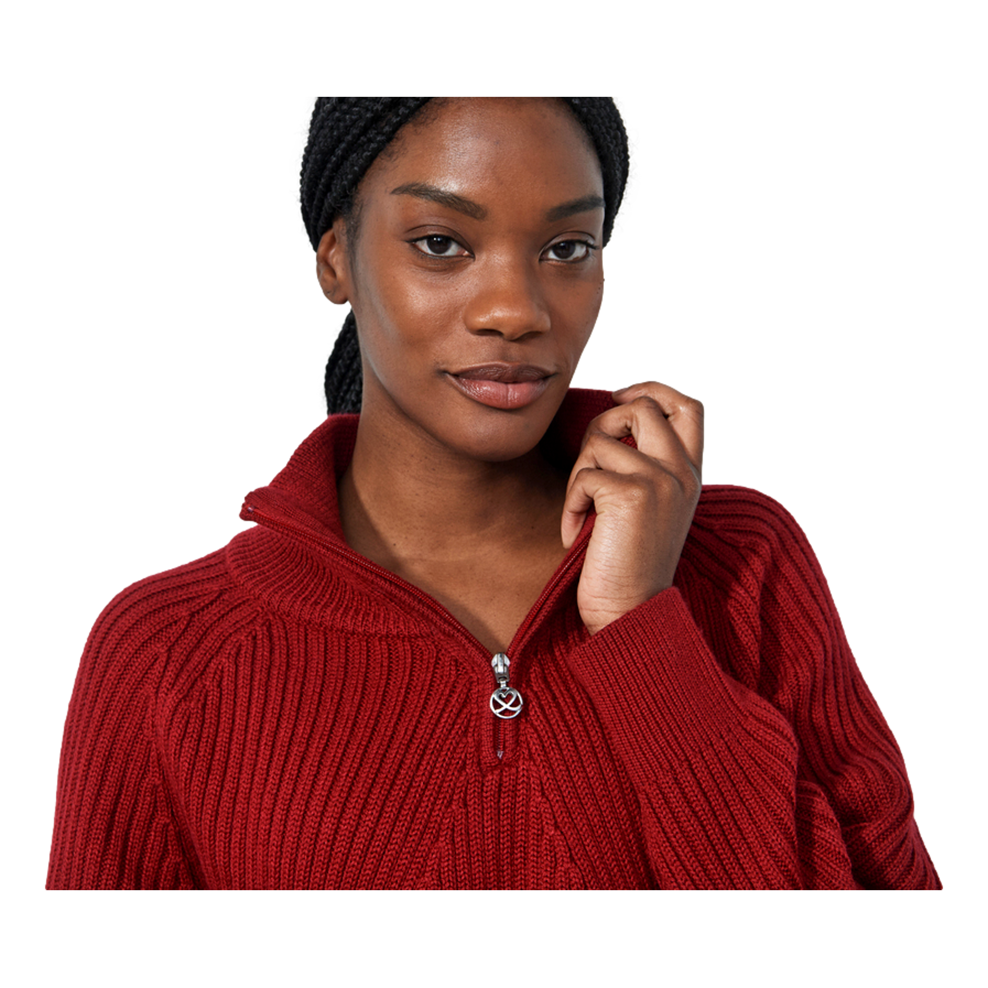 Hudson Knit Belle Blue Pullover Quarter Zip