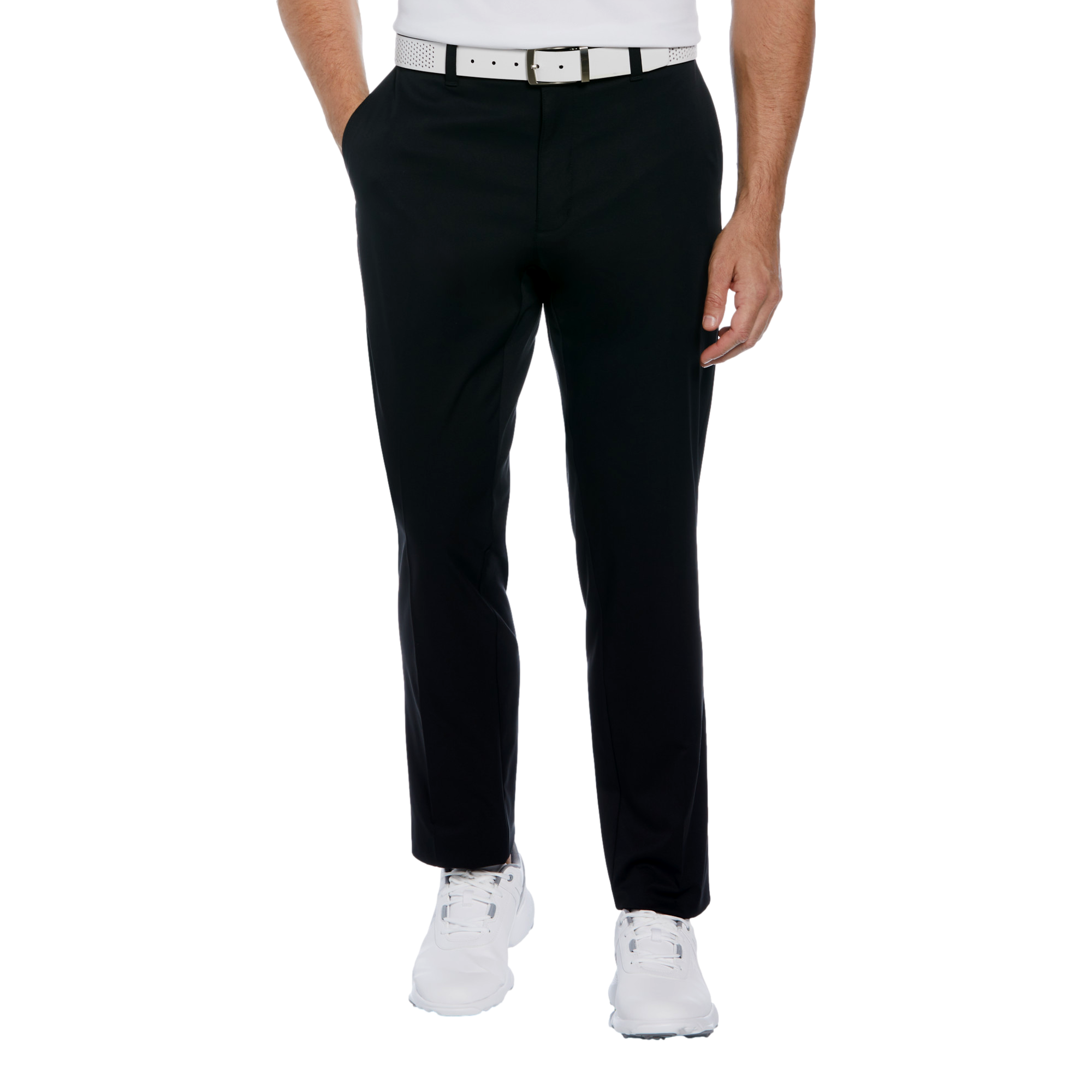 Solid Golf Pants with Active Waistband