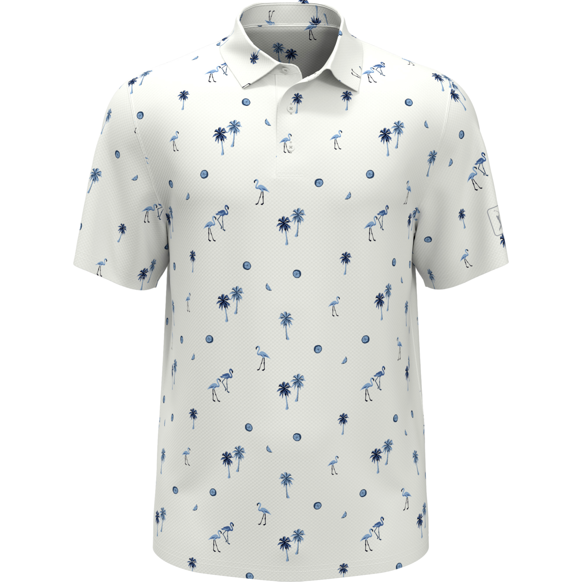 Boys Flamingo Print Golf Polo