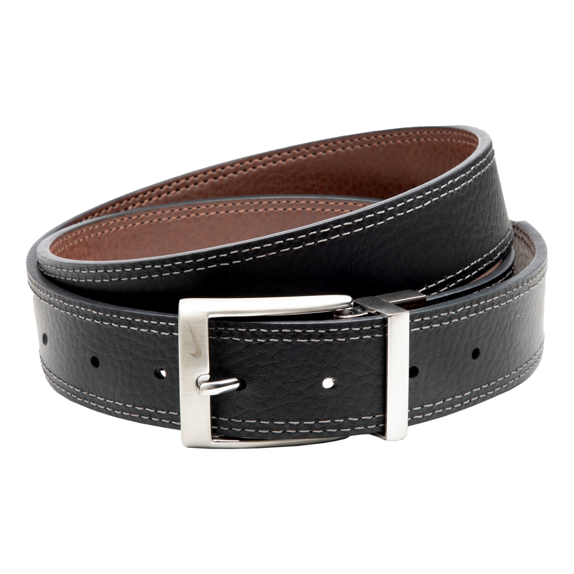 Nike Men's Double Row Stitch Reversible Golf Belt