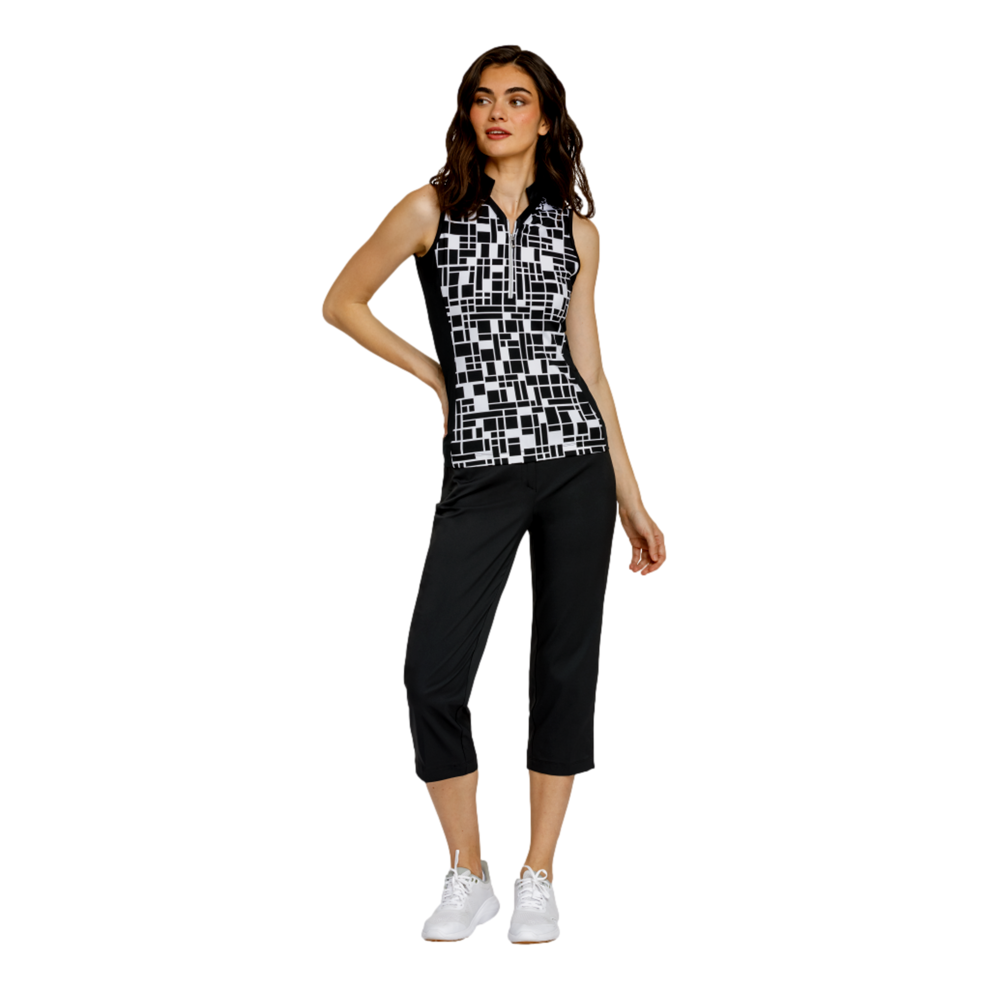Florentina Sleeveless Quarter Zip Top