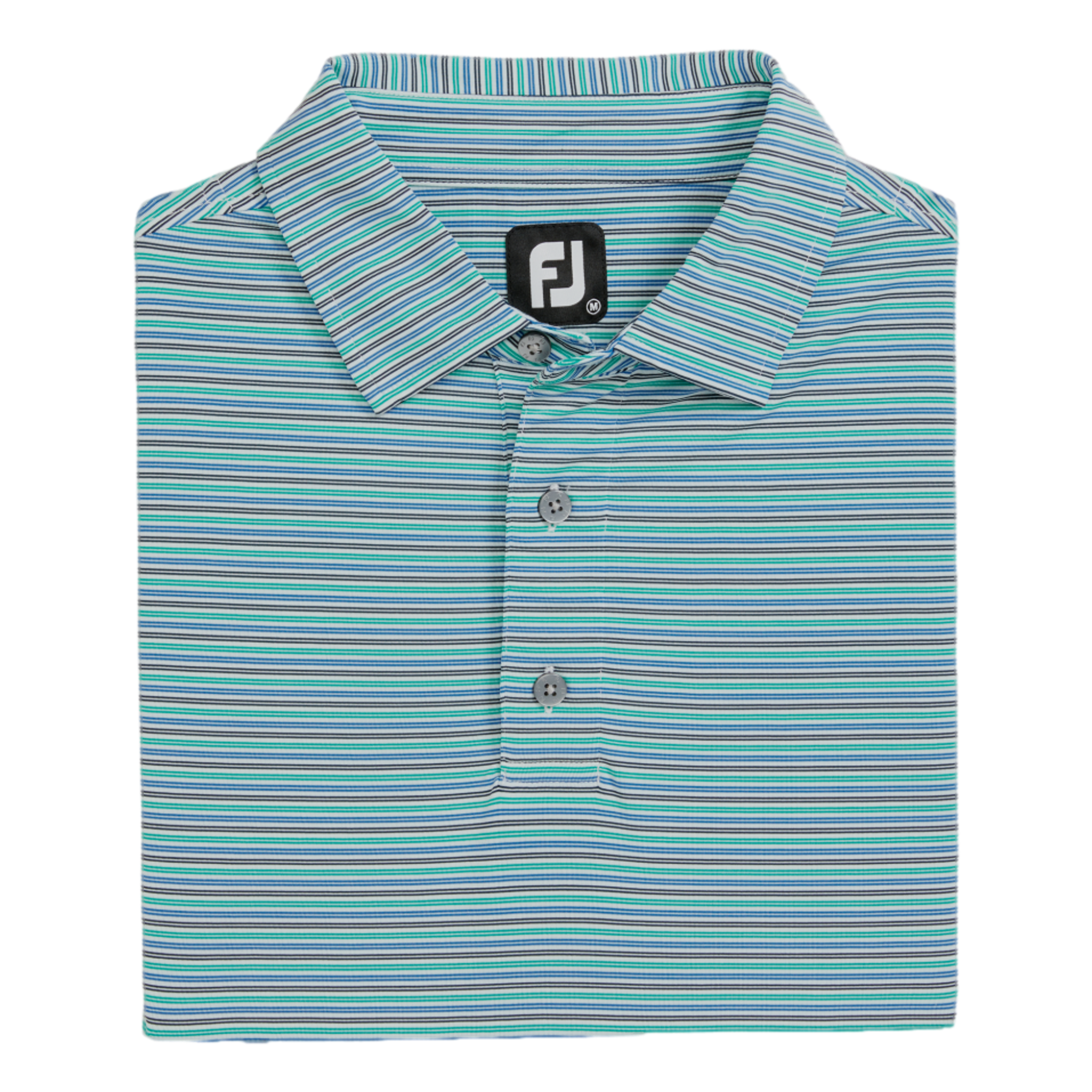 Multi Pinstripe Lisle Short Sleeve Polo Shirt