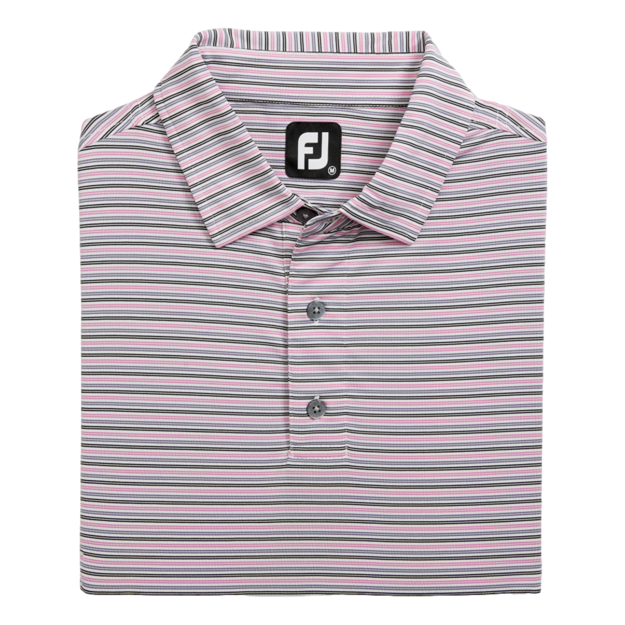 Multi Pinstripe Lisle Men's Short Sleeve Golf Polo Shirt