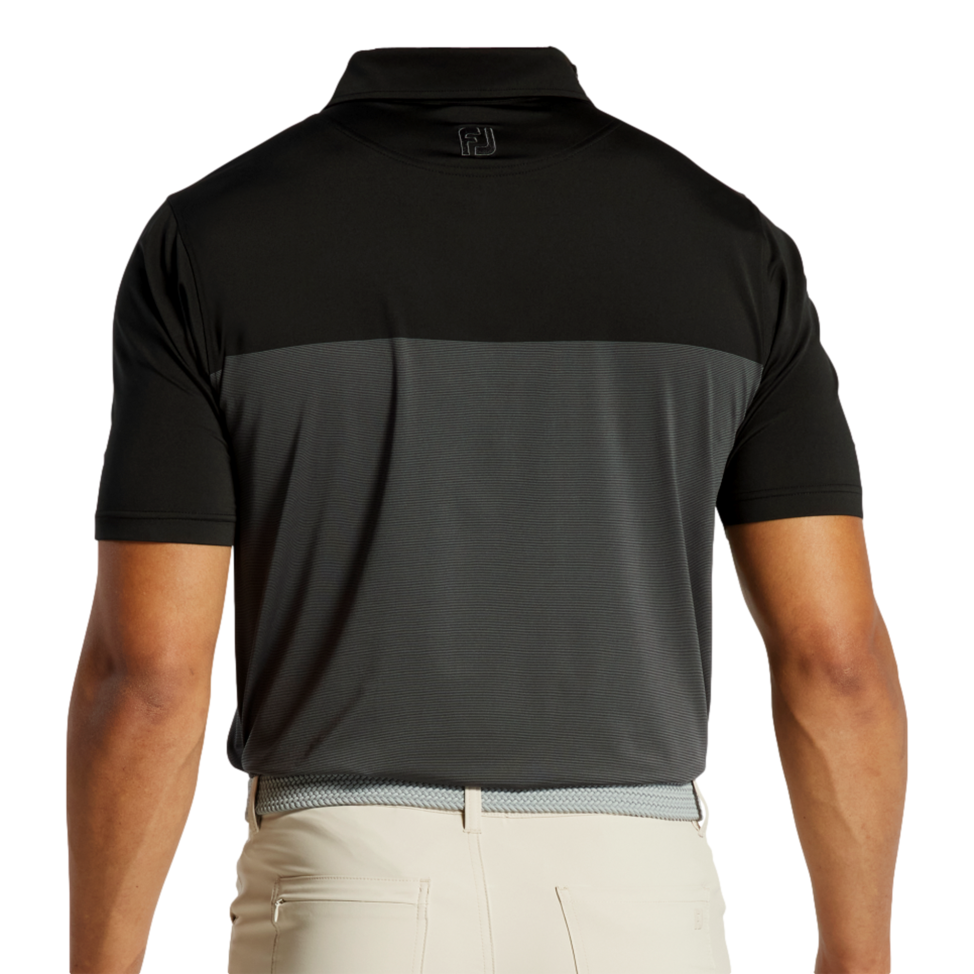 Tonal Block Lisle Men's Short Sleeve Golf Polo Shirt