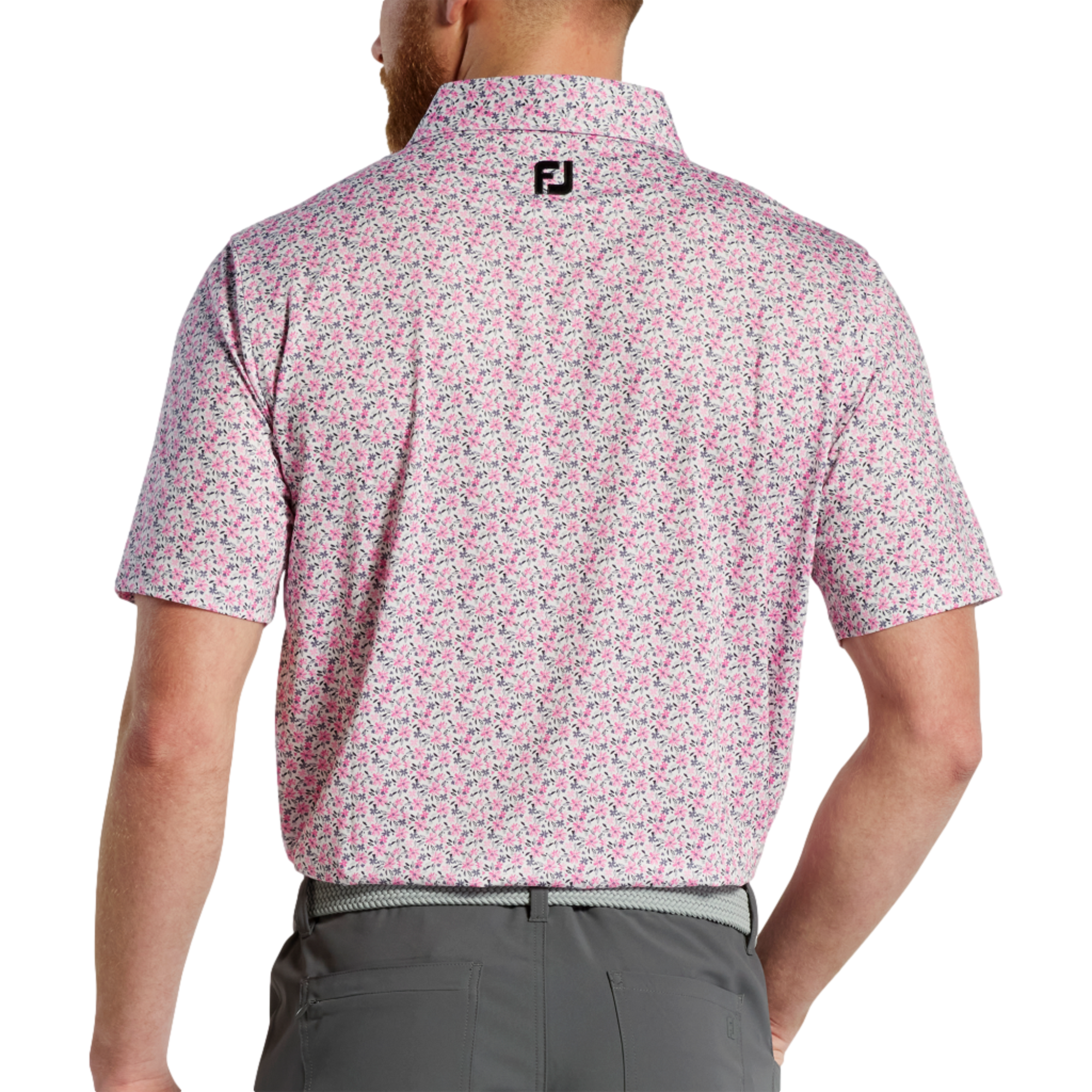 Lisle Allover Floral Print Men's Short Sleeve Golf Polo Shirt