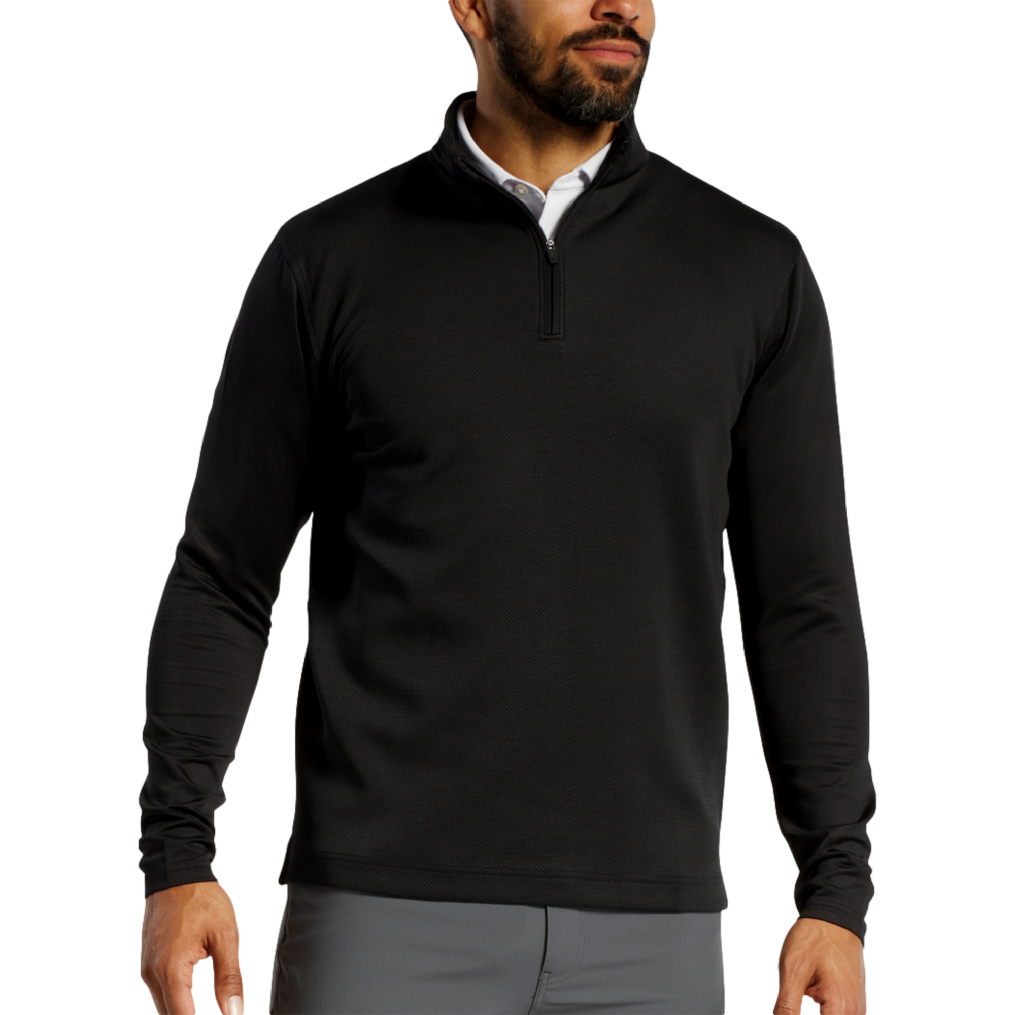 Tonal Block Midlayer Quarter Zip Pull Over