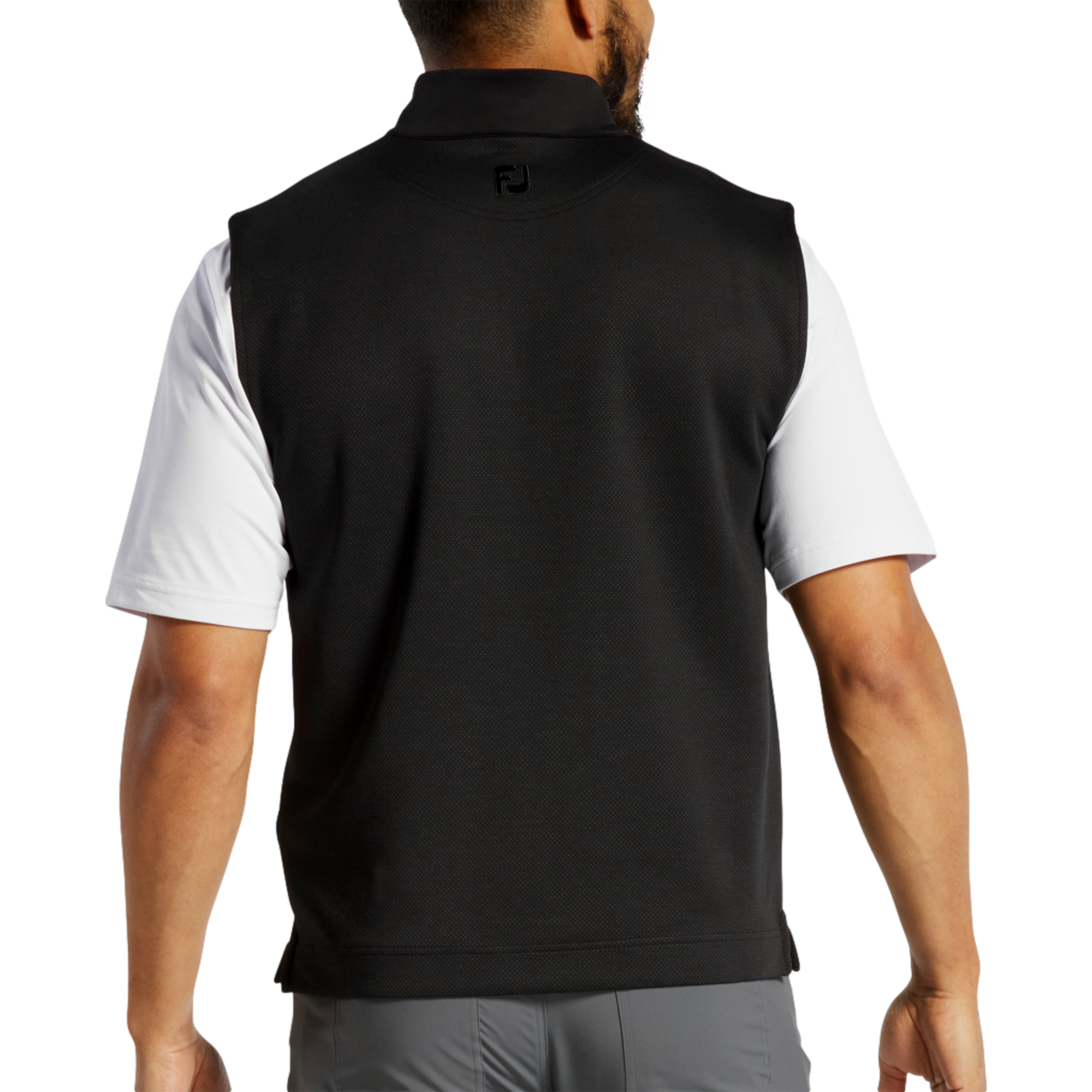 Tonal Block Quarter Zip Pull Over Men's Golf Vest