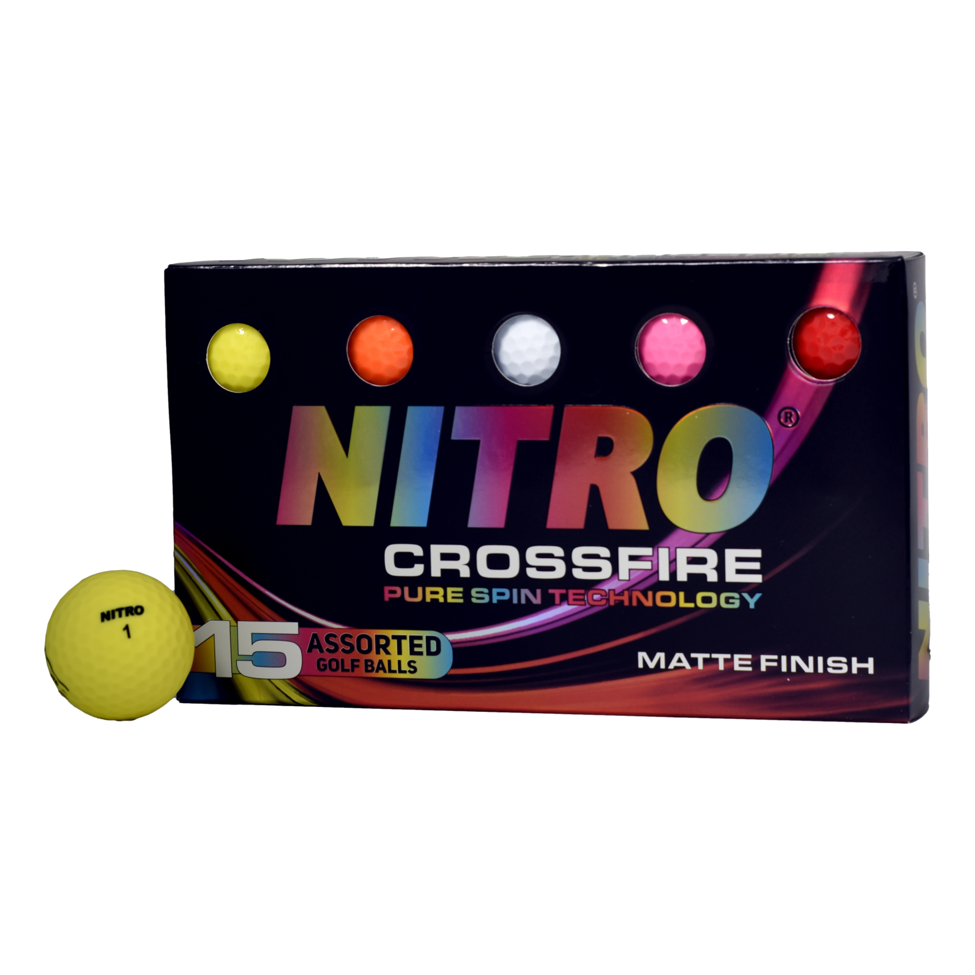 Crossfire Matte Golf Balls - 15 Pack
