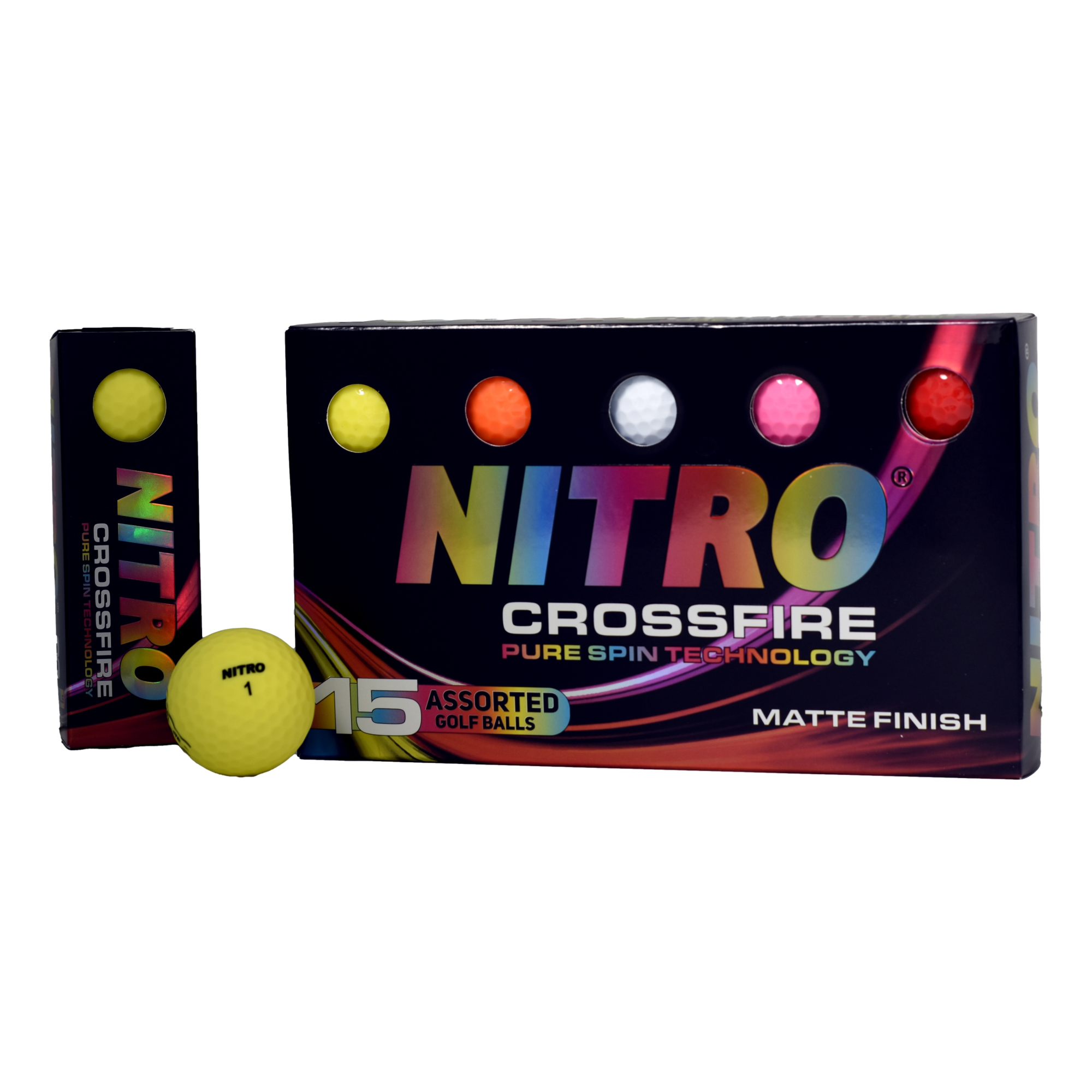 Crossfire Matte Golf Balls - 15 Pack
