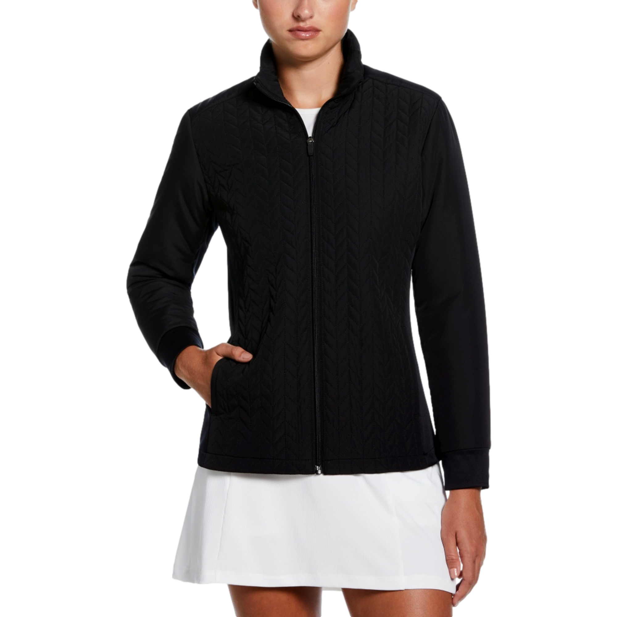 PGA TOUR Apparel Women's Long Sleeve Puffer Full Zip Jacket PGA