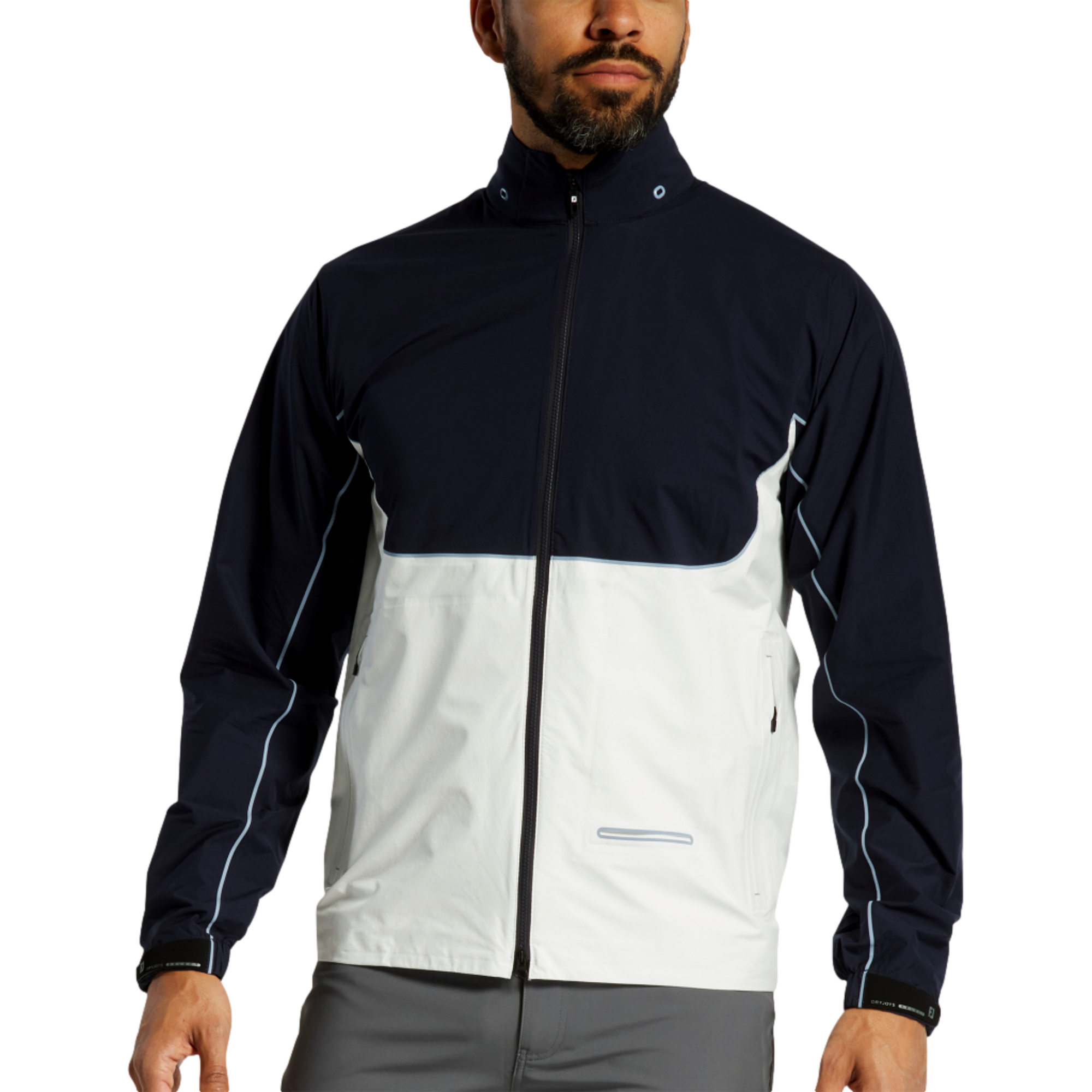FootJoy DryJoy Select Rain Jacket, Navy/White, XXL