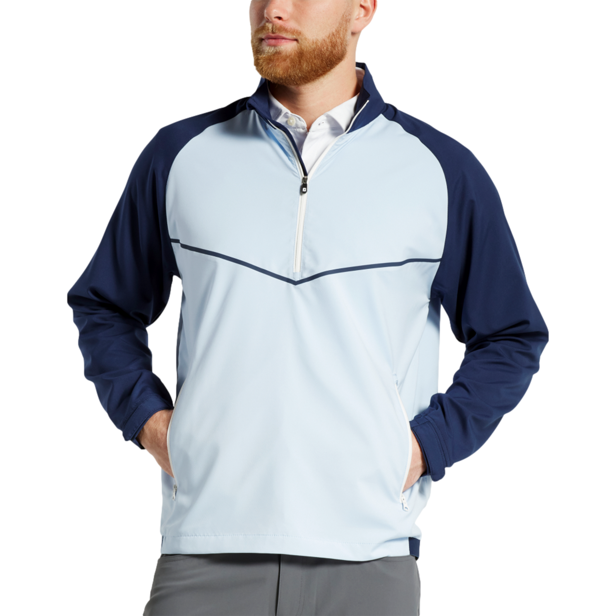 Zephyr Long Sleeve Men's Golf Quarter Zip Windshirt