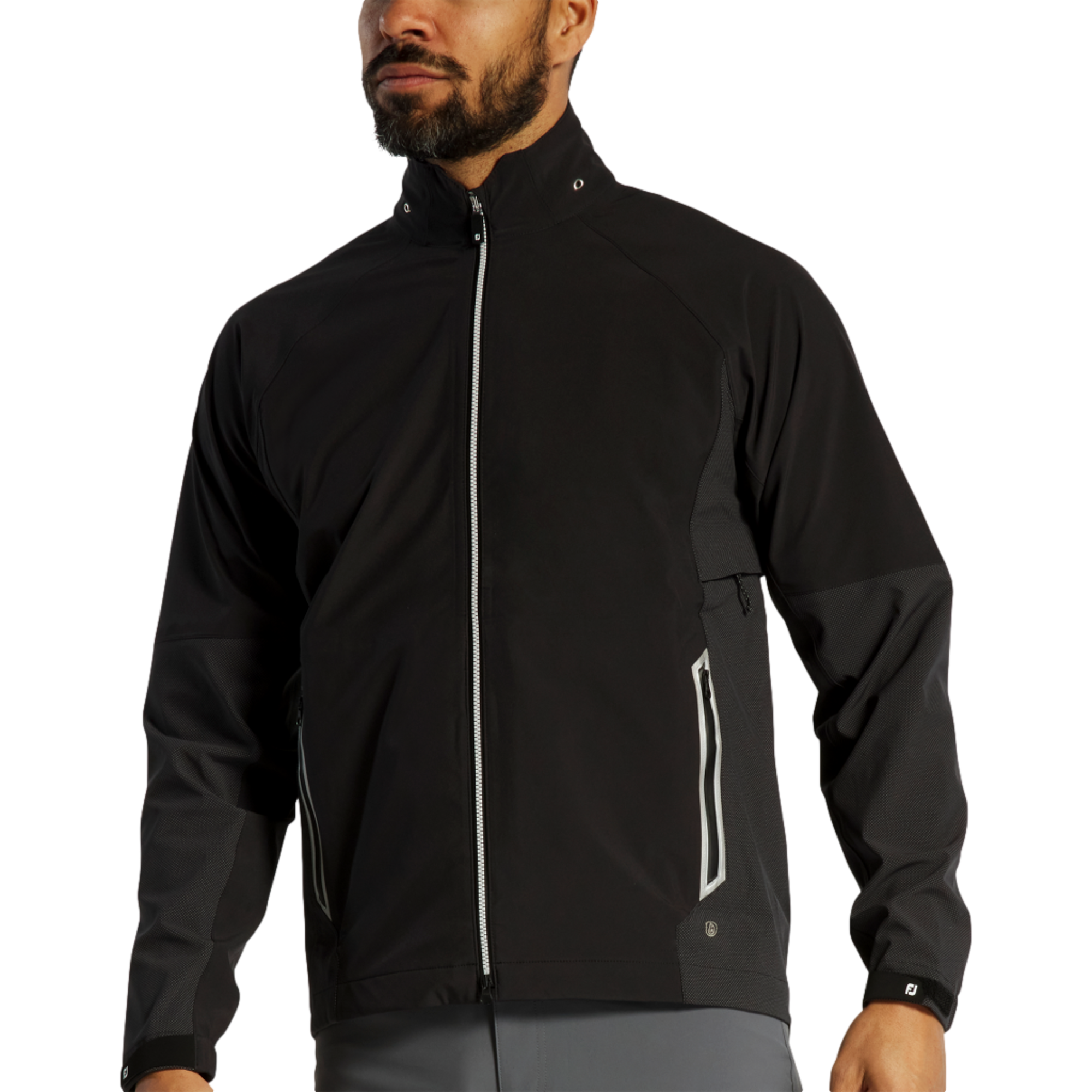 FootJoy HydroTour Rain Jacket, Black, S