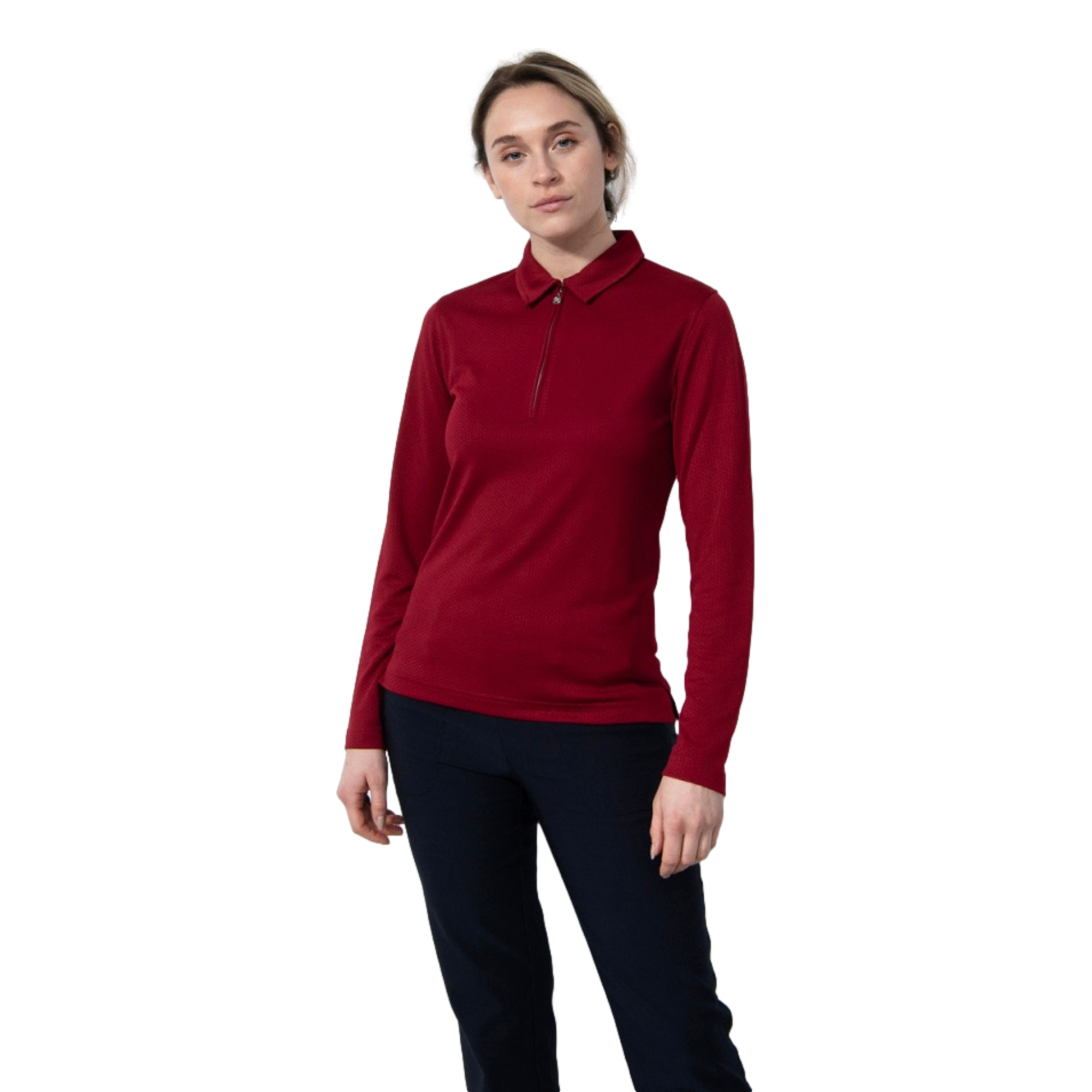 Peoria Umbria Long Sleeve Zip Polo Top