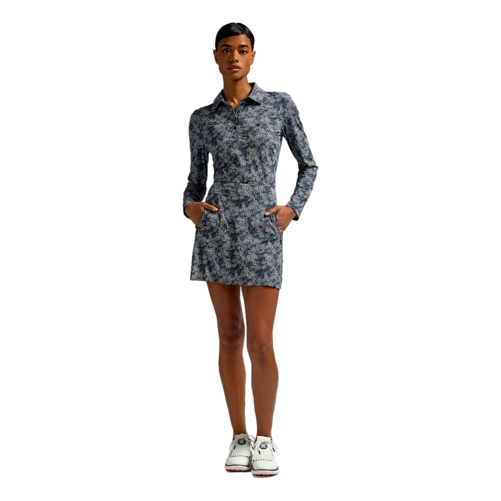 Hydrangea Silky Tech Nylon A-Line 15.5" Skort