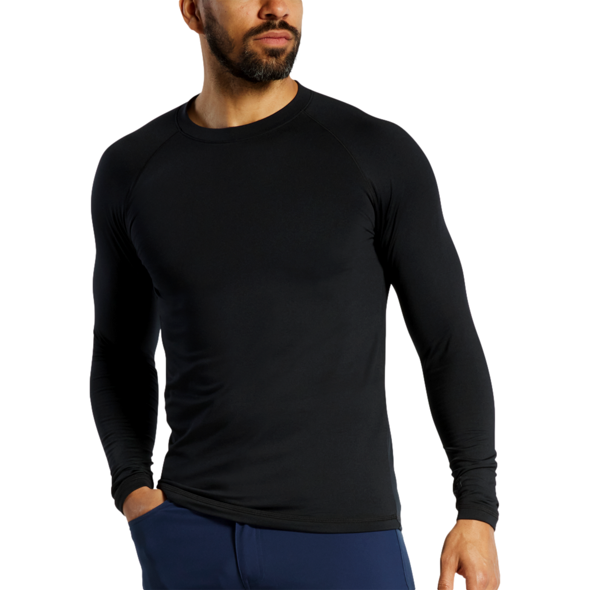 Thermo Fleece Base Layer Men's Long Sleeve Golf Polo Shirt