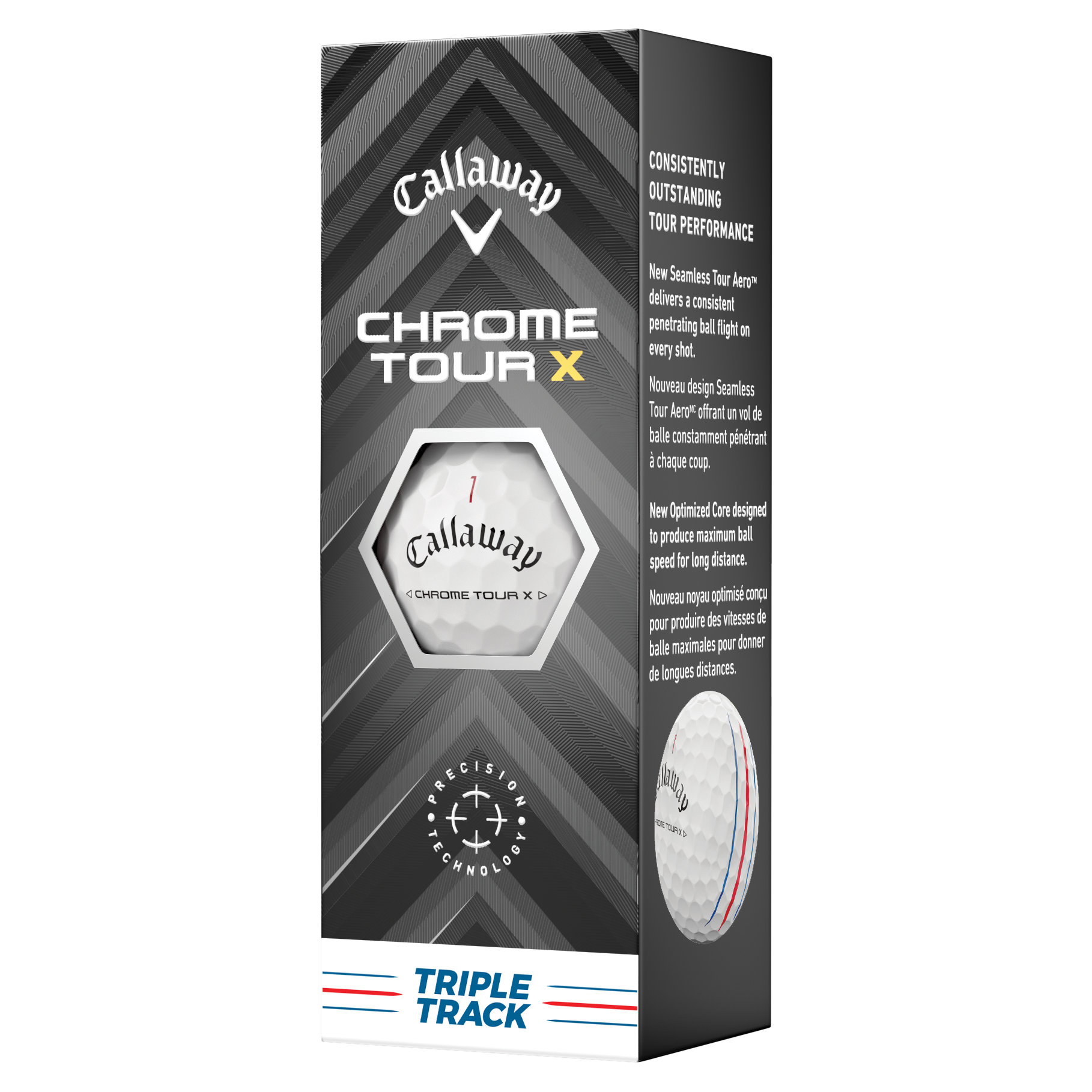 Chrome Tour X Triple Track 2024 Personalized Golf Balls