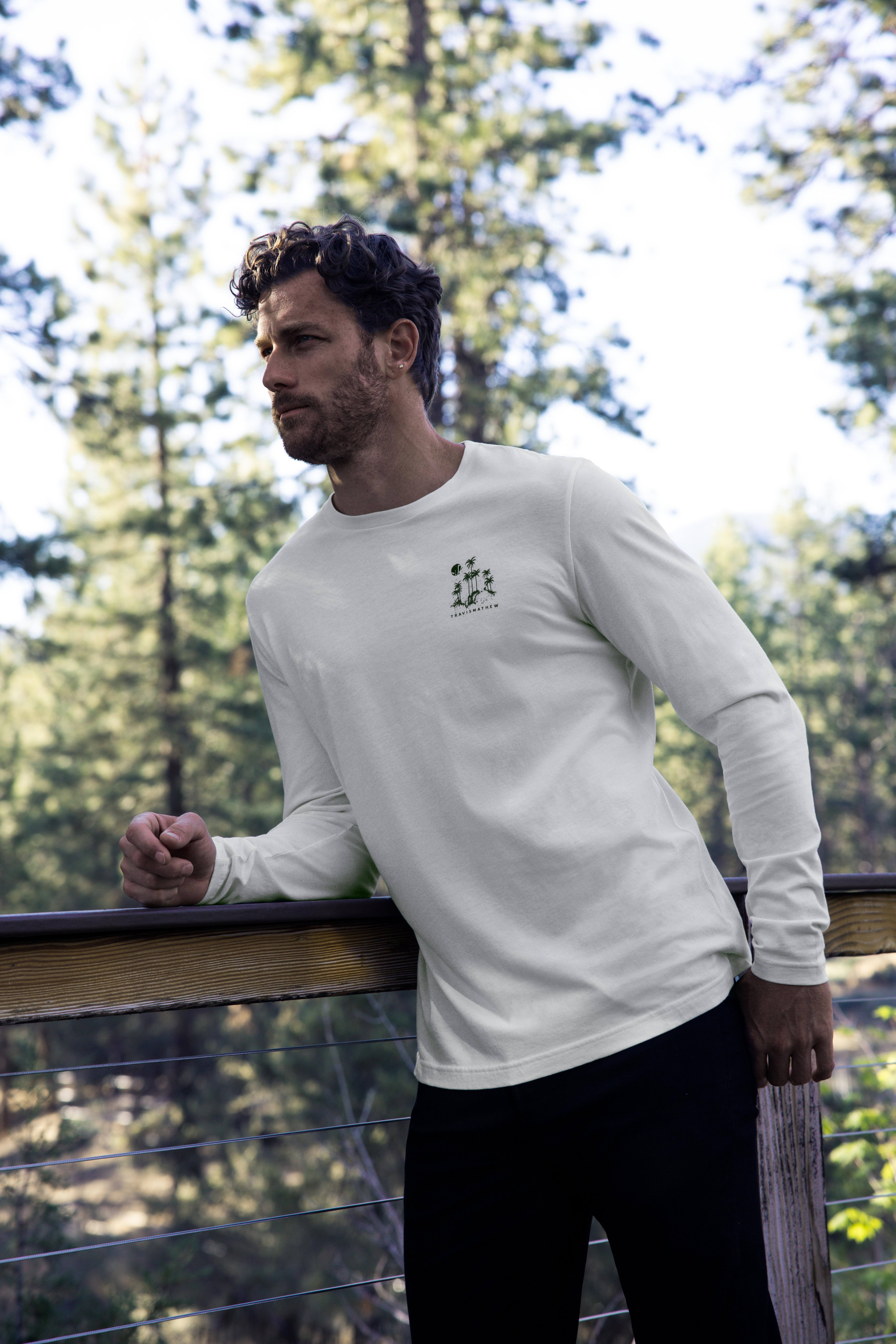 Rolling Waves Long Sleeve Men's Golf T-Shirt