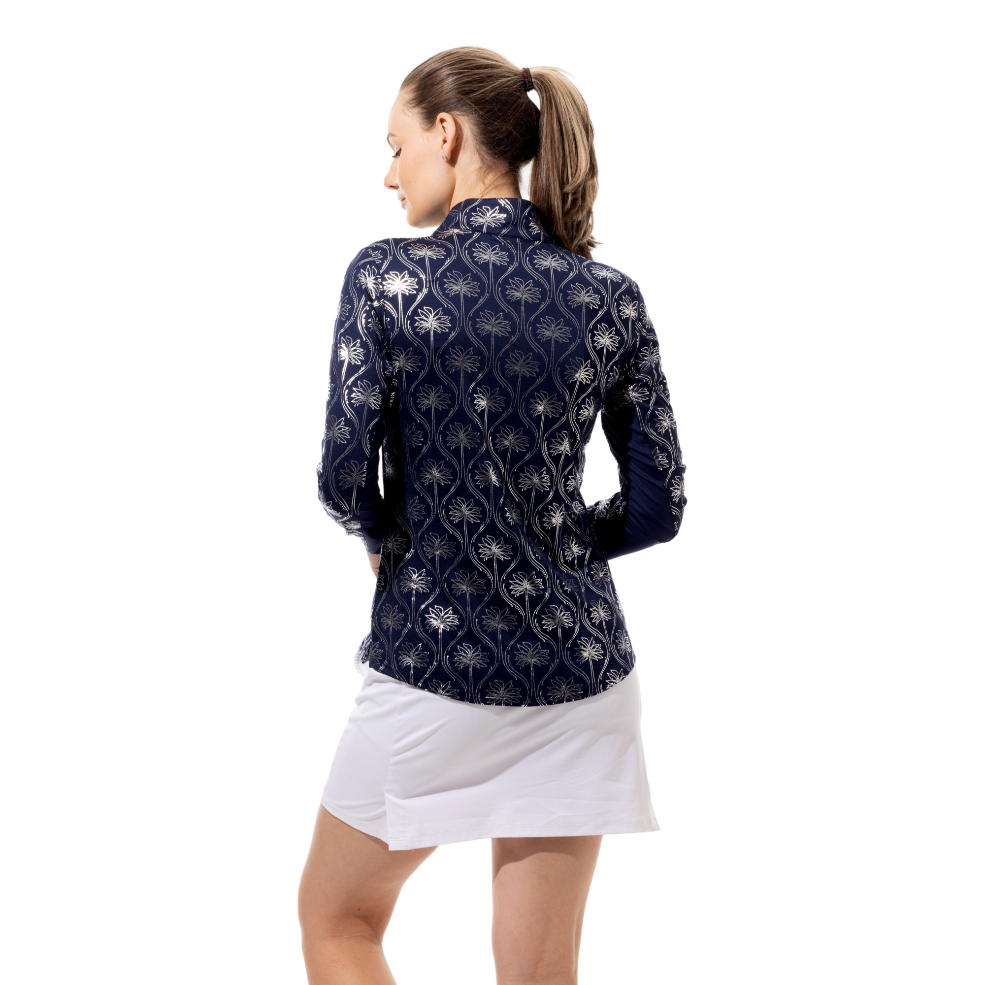 SolShine Crepe Mirage Quarter Zip Pull Over