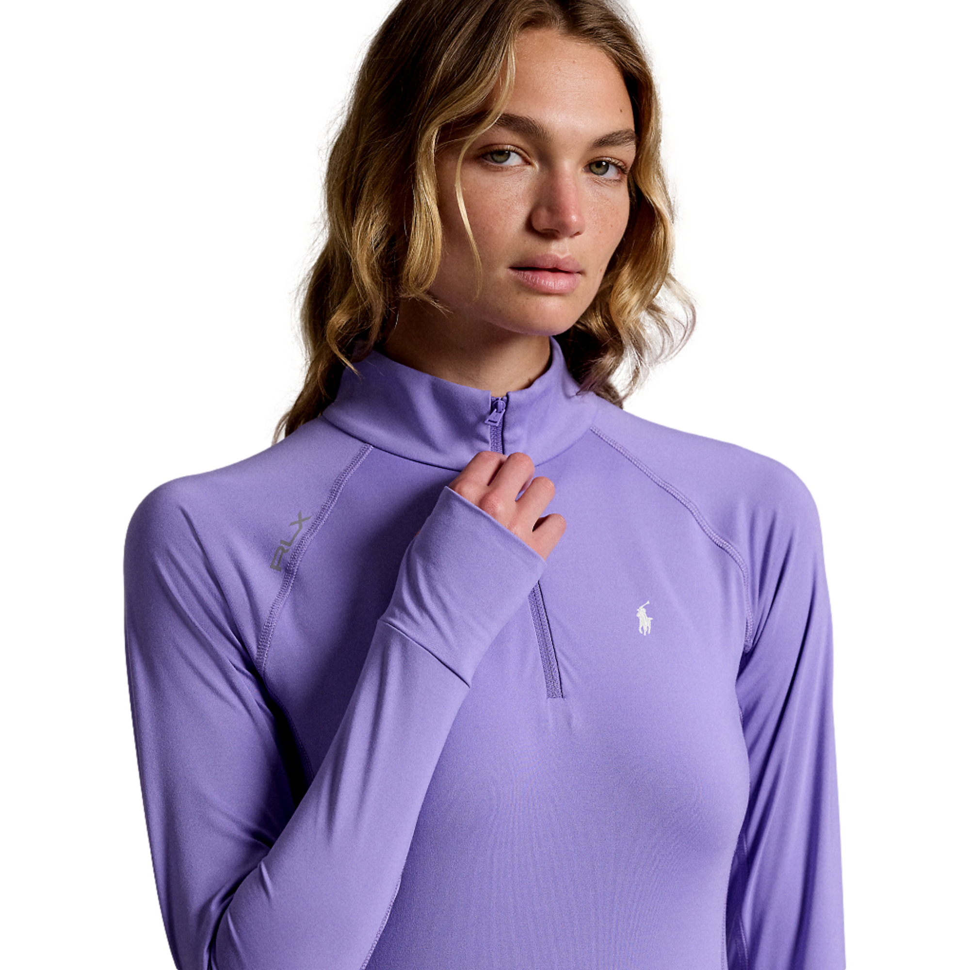 RLX Golf Performance Stretch Peached Quarter-Zip Pullover | PGA