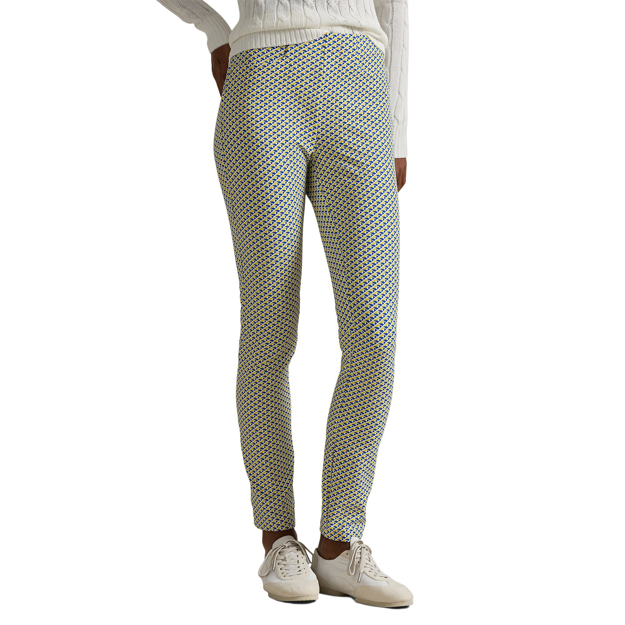 Print Stretch Twill Athletic 30" Pant