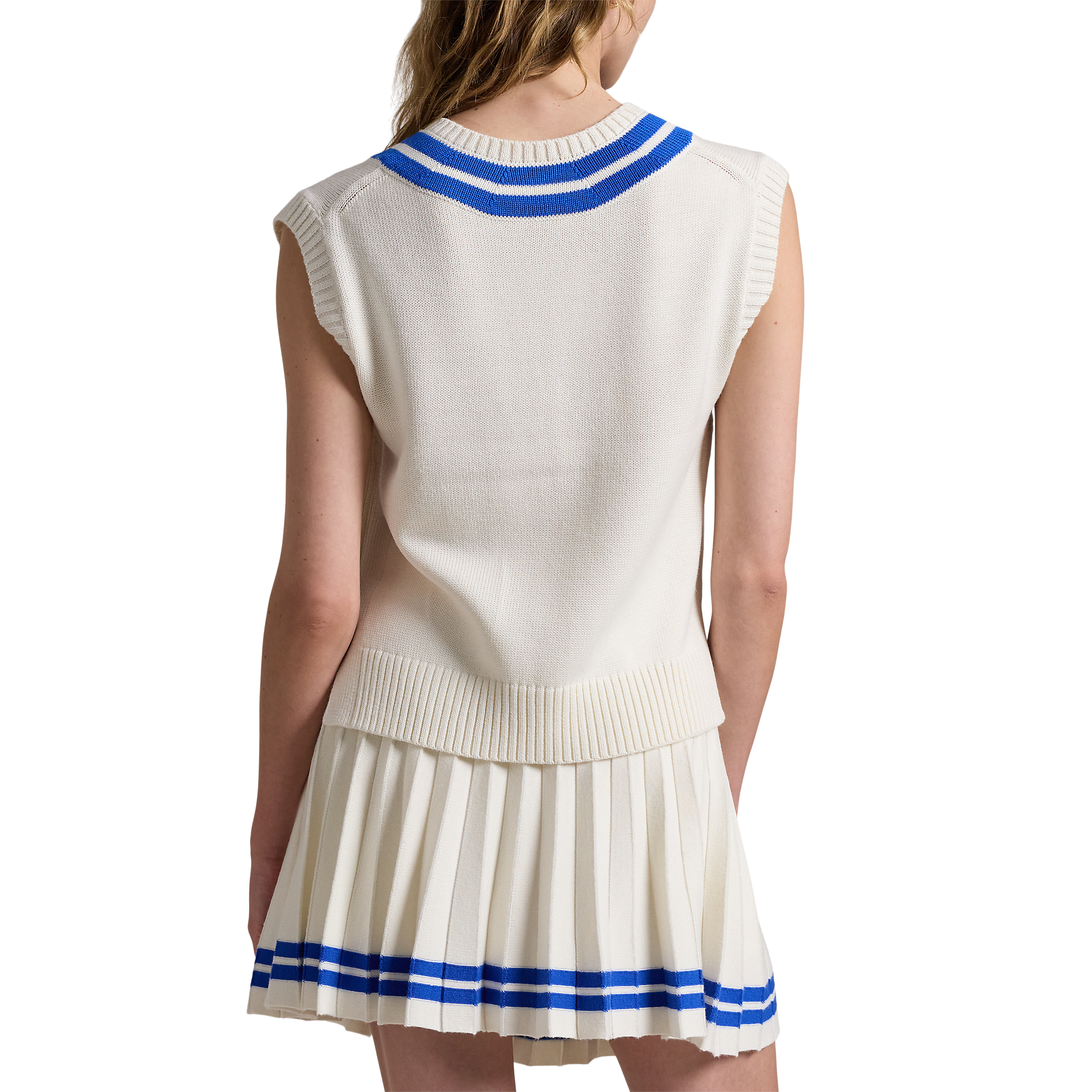 Cotton V-Neck Sweater Women's Golf Vest