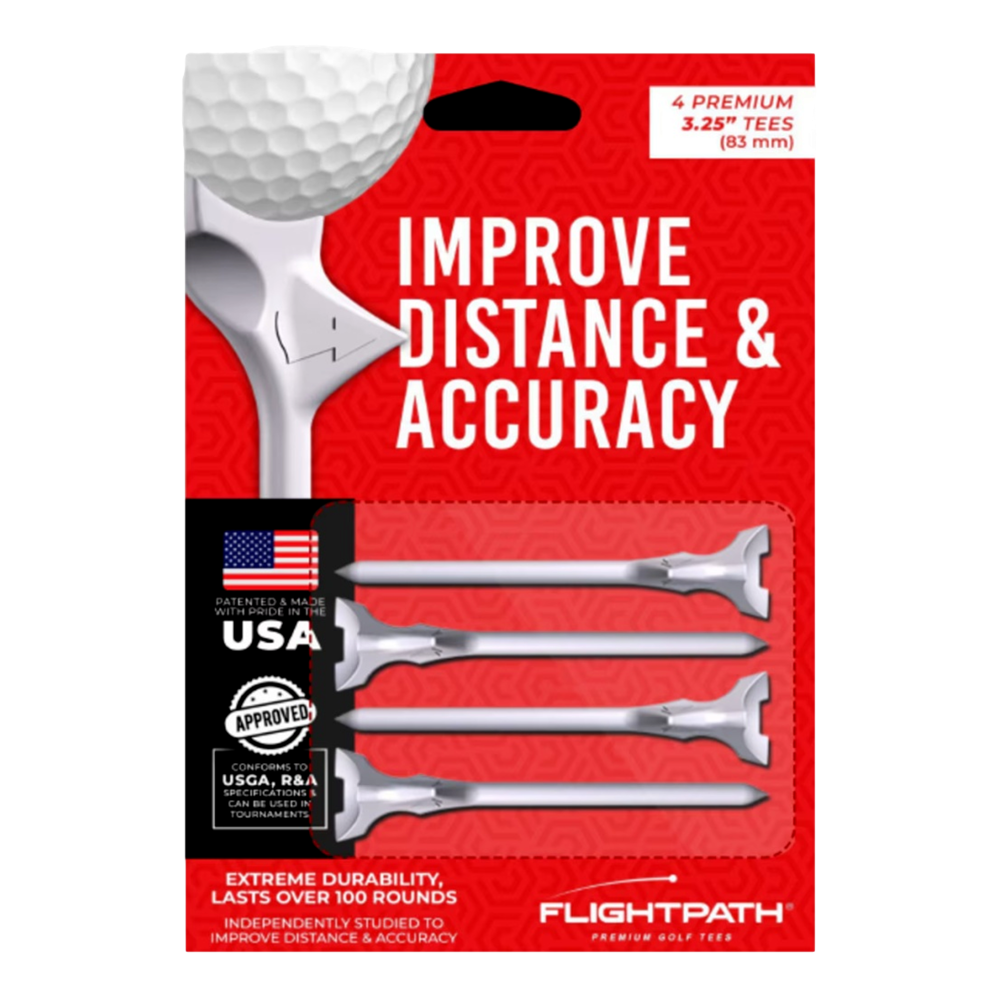 Premium 3-1/2" Tees 4-Pack