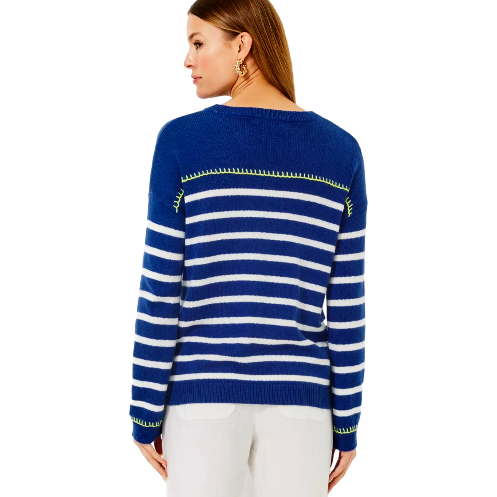 Kyren Stripe Knit Long Sleeve Sweater