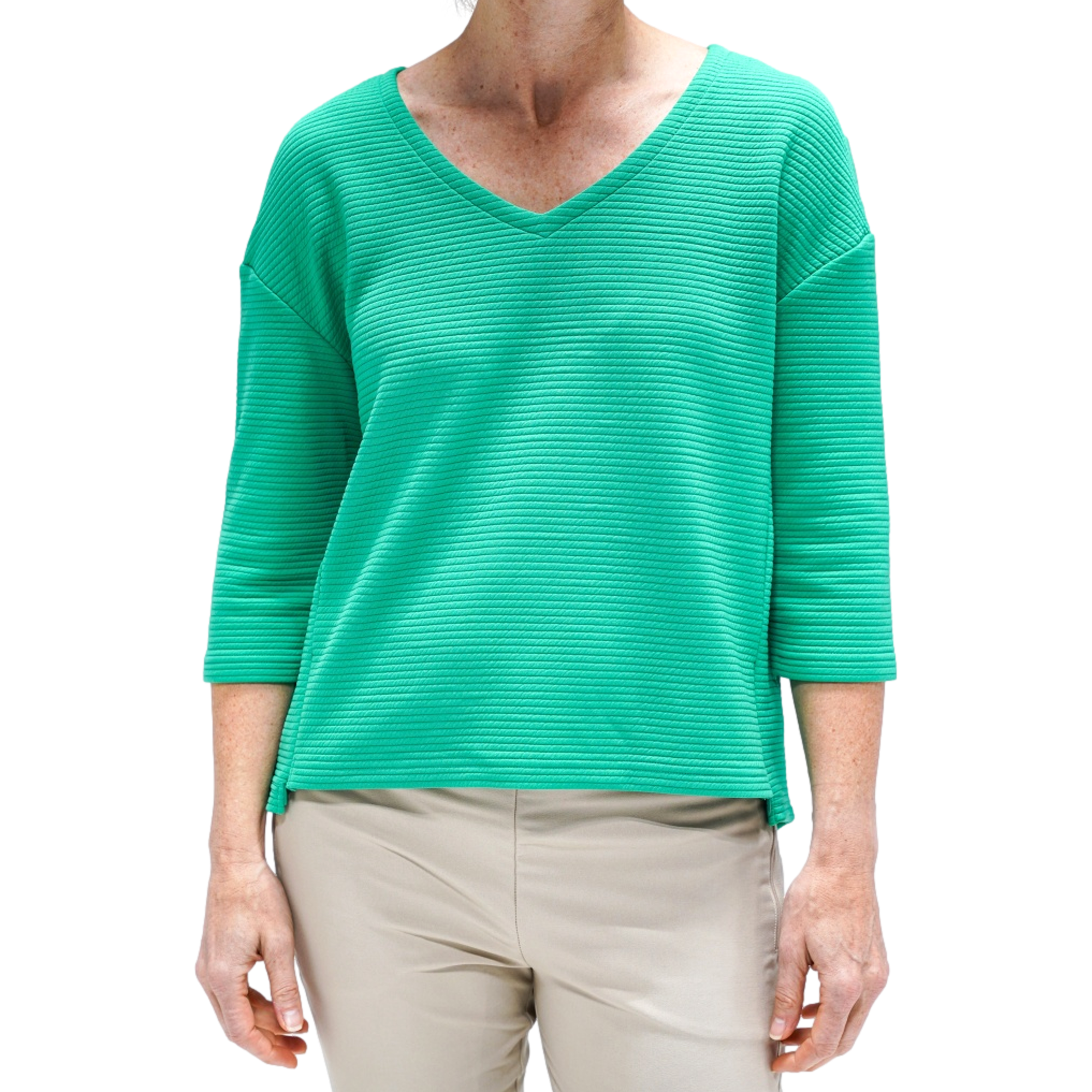 V-Neck Women's Long Sleeve Golf Shirt