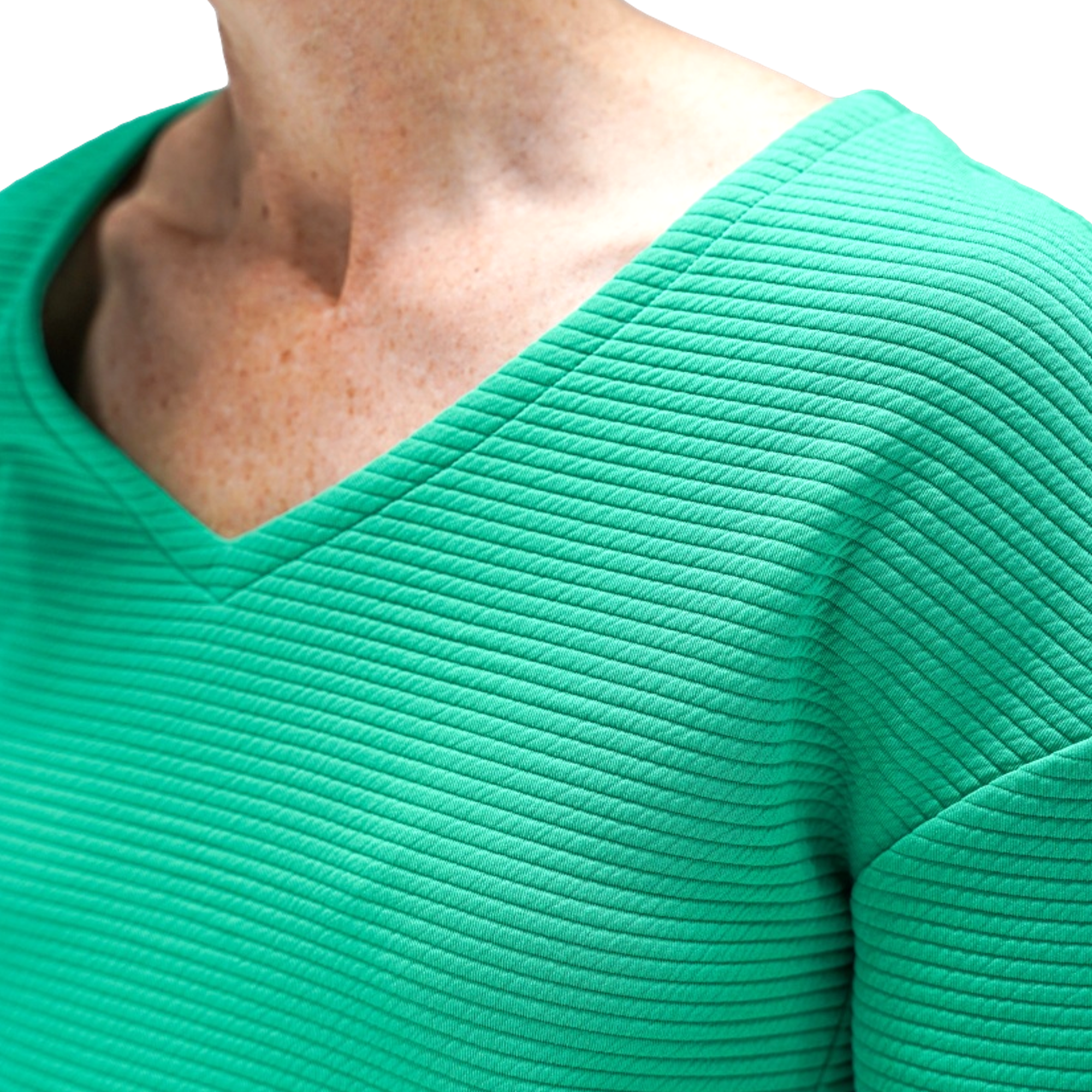 V-Neck Women's Long Sleeve Golf Shirt