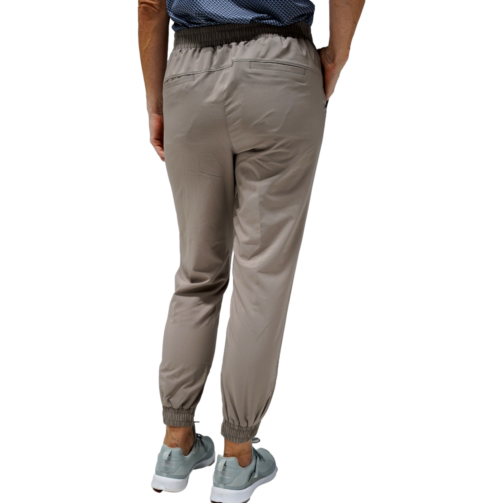 Elastic Waist Cuff Solid 26.5" Women's Golf Pants