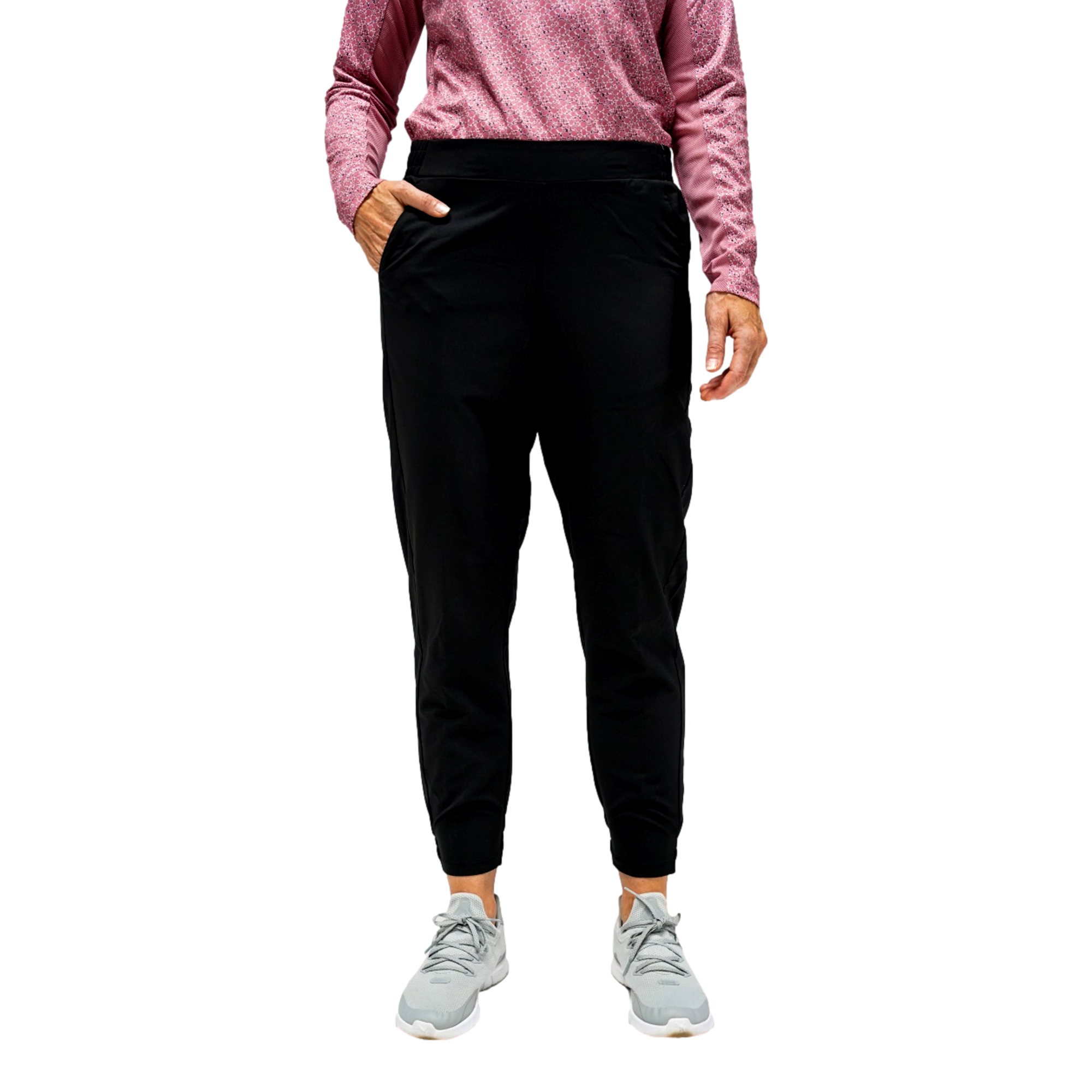 Elastic Waist Cuff Solid Jogger 26.5" Pant