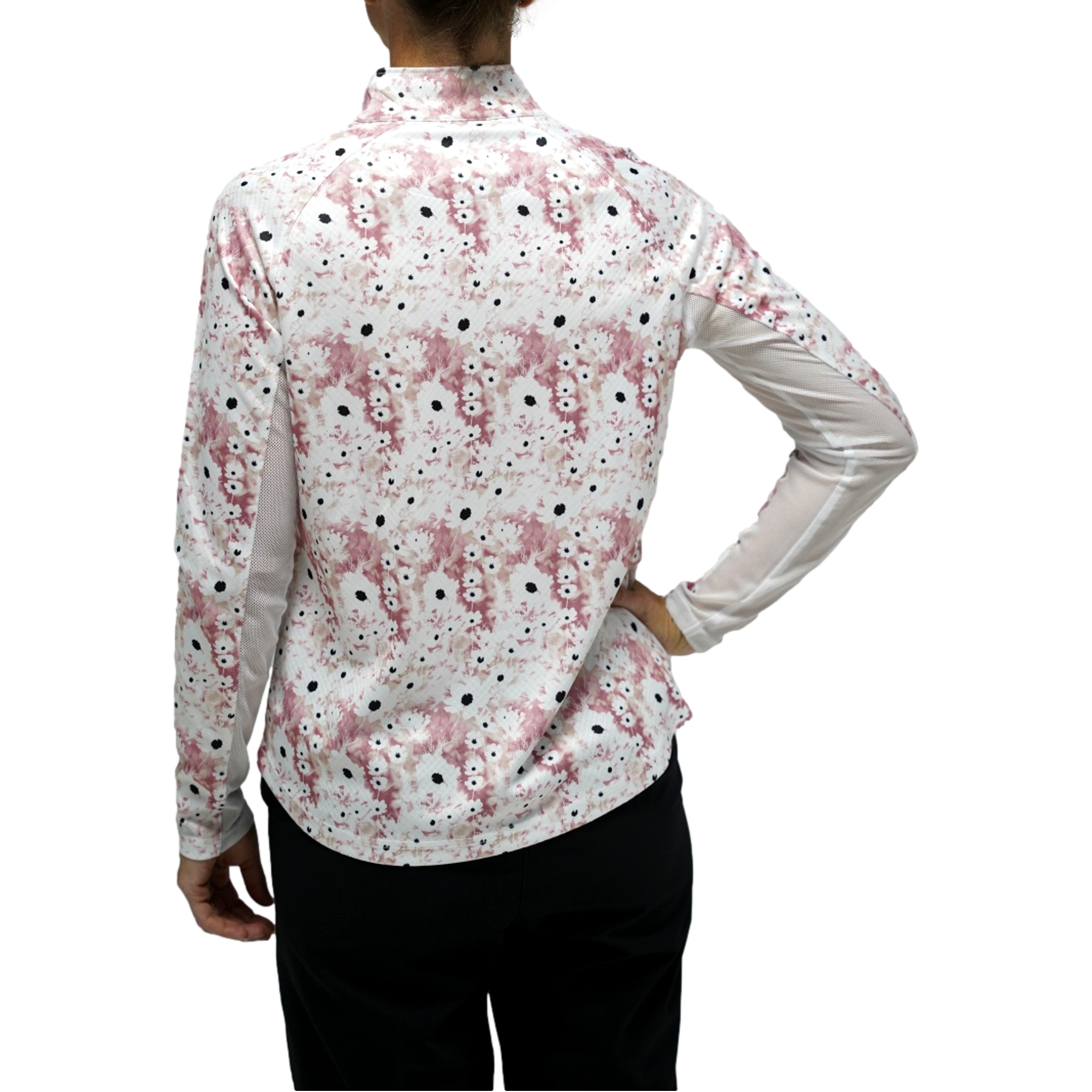 Deset Floral Pattern Women's Golf Quarter Zip