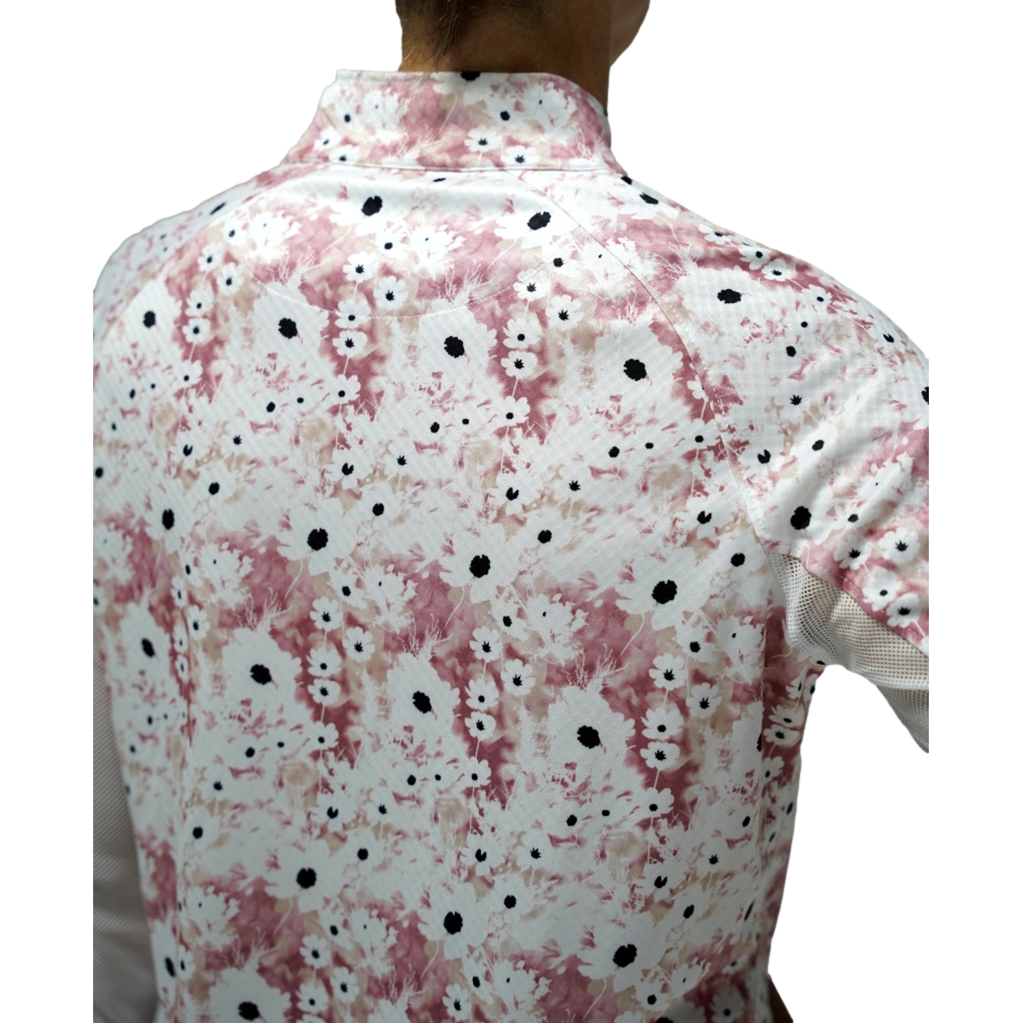 Deset Floral Pattern Women's Golf Quarter Zip